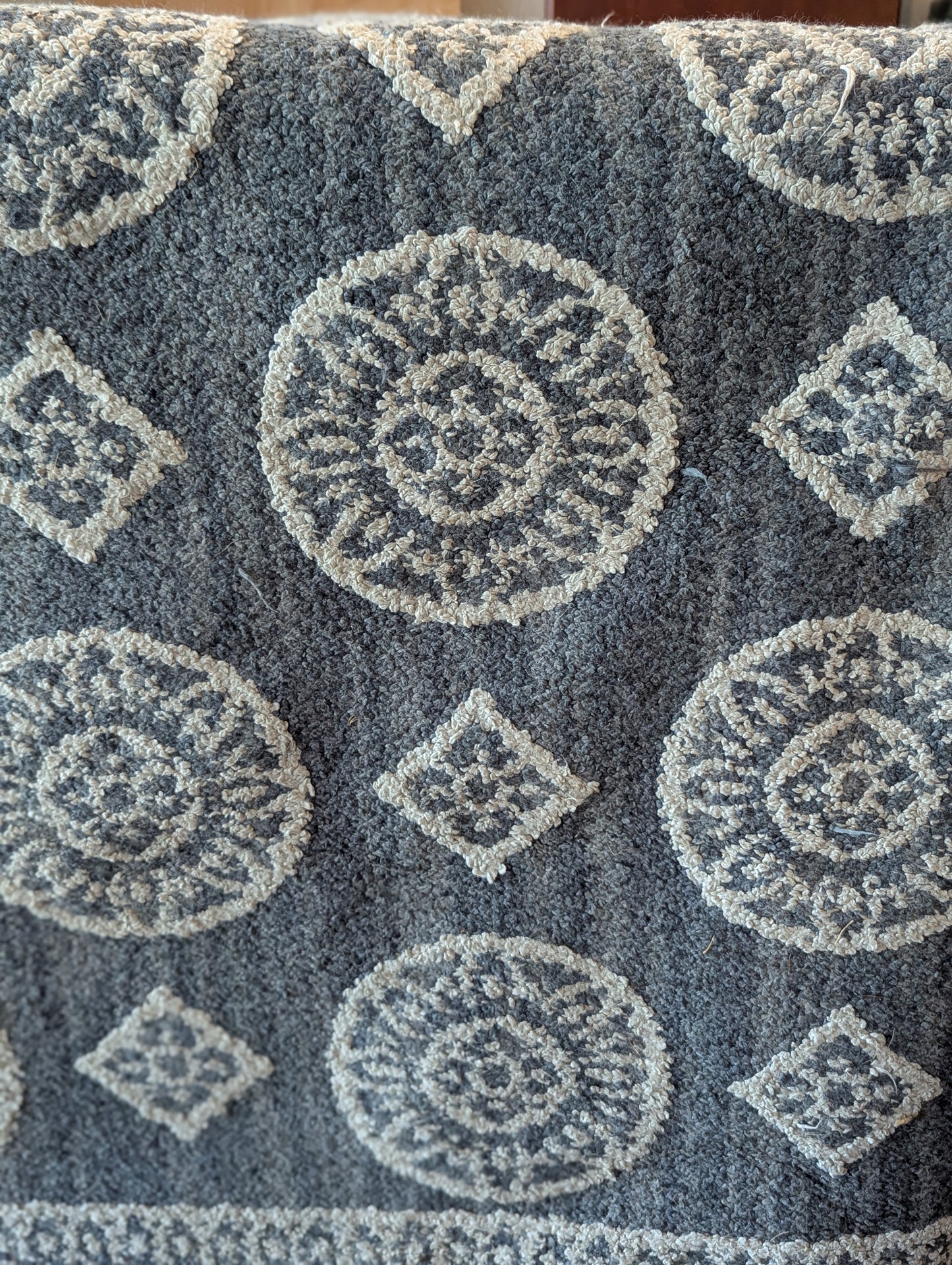 Grey And White Boho Runner