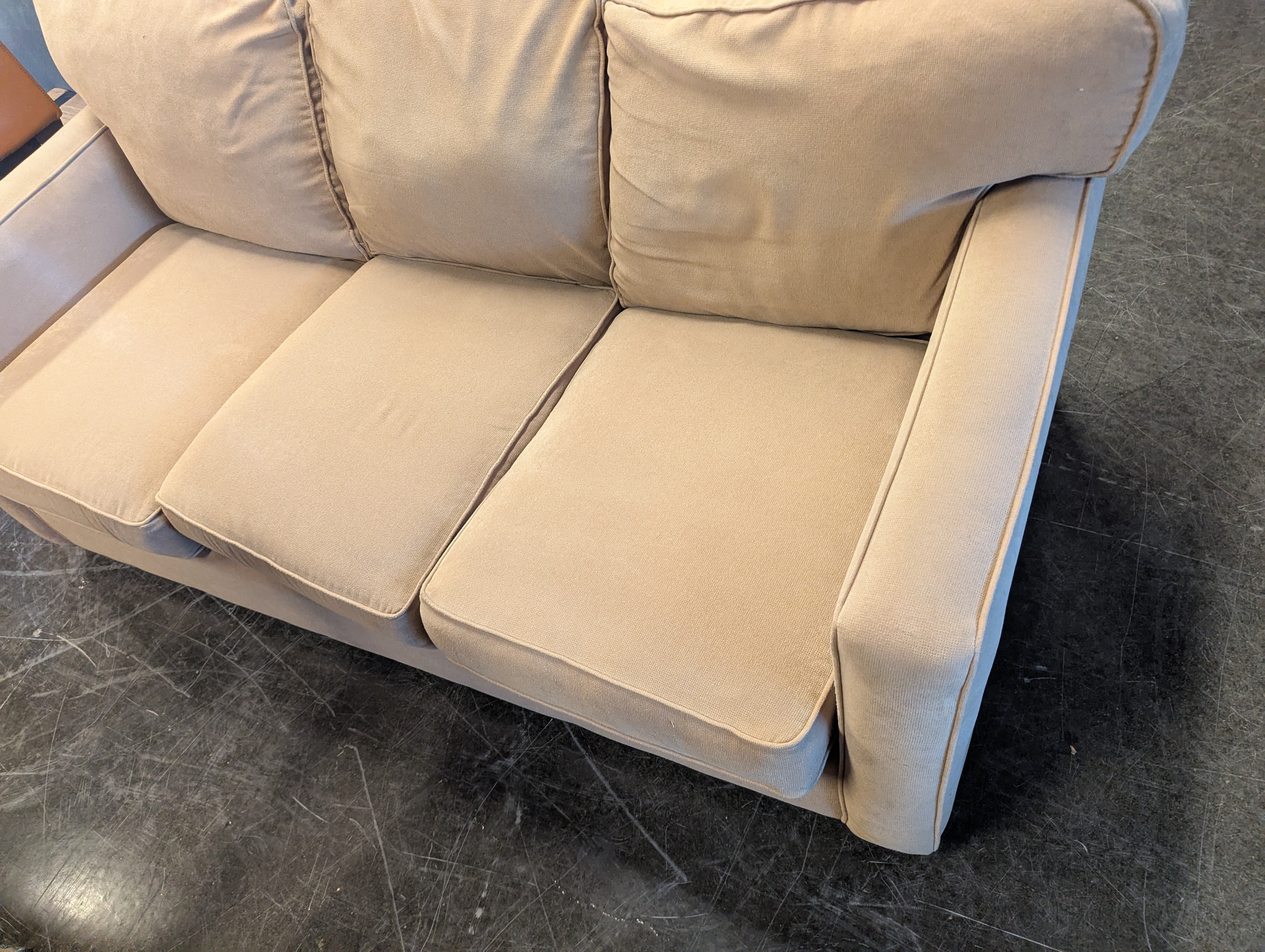 Cream Three Seat Sofa in Good Condition