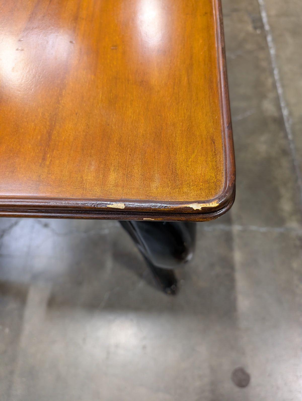 Distressed Black and Brown Wood Console Table