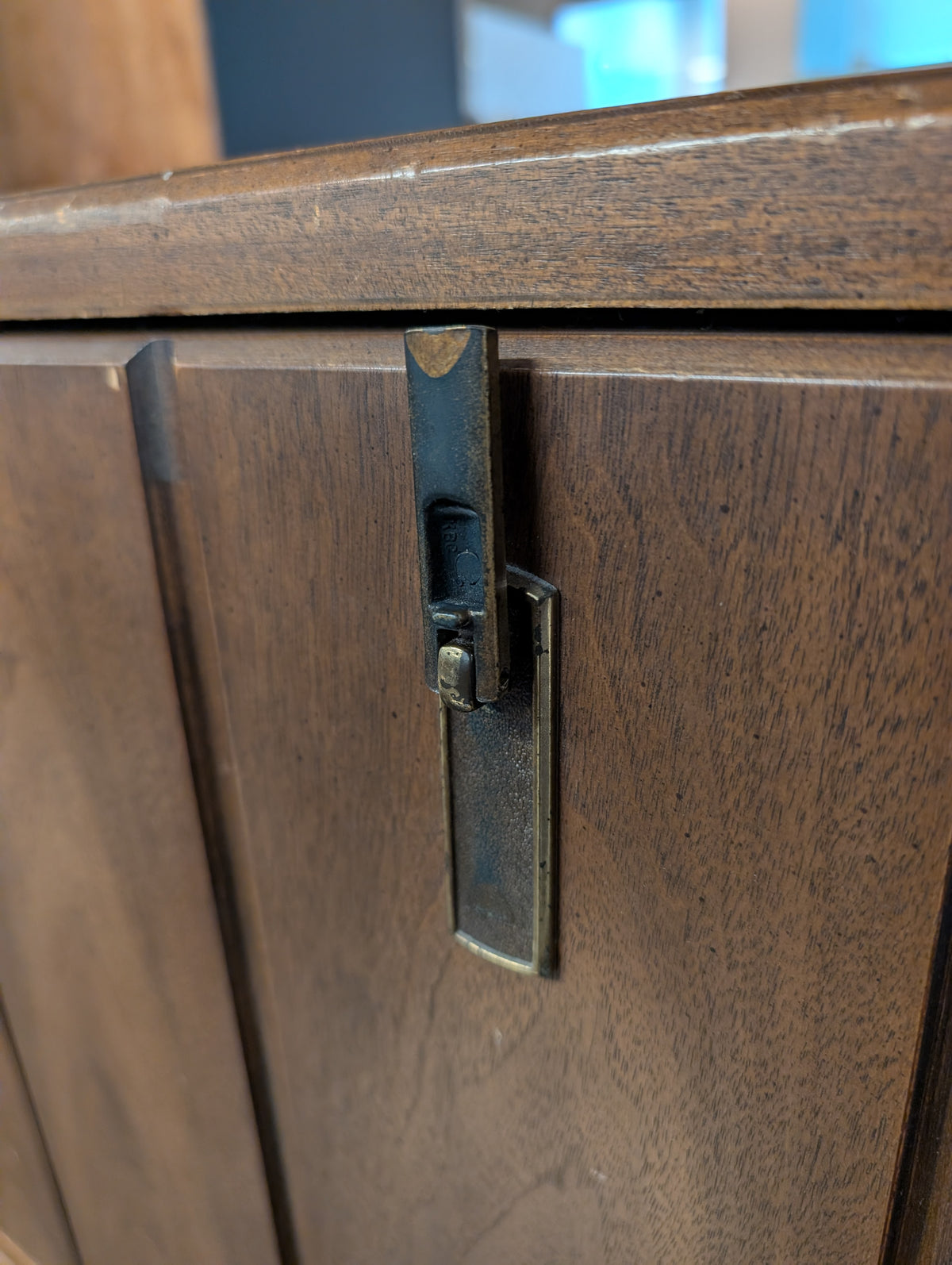 Broyhill Premier Mid-Century Walnut Credenza with Brass Pulls