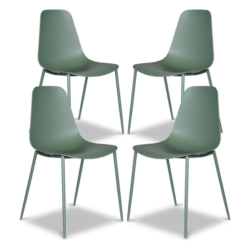 Poly & Bark Set of Four Pistachio Green Chairs - NEW in Box