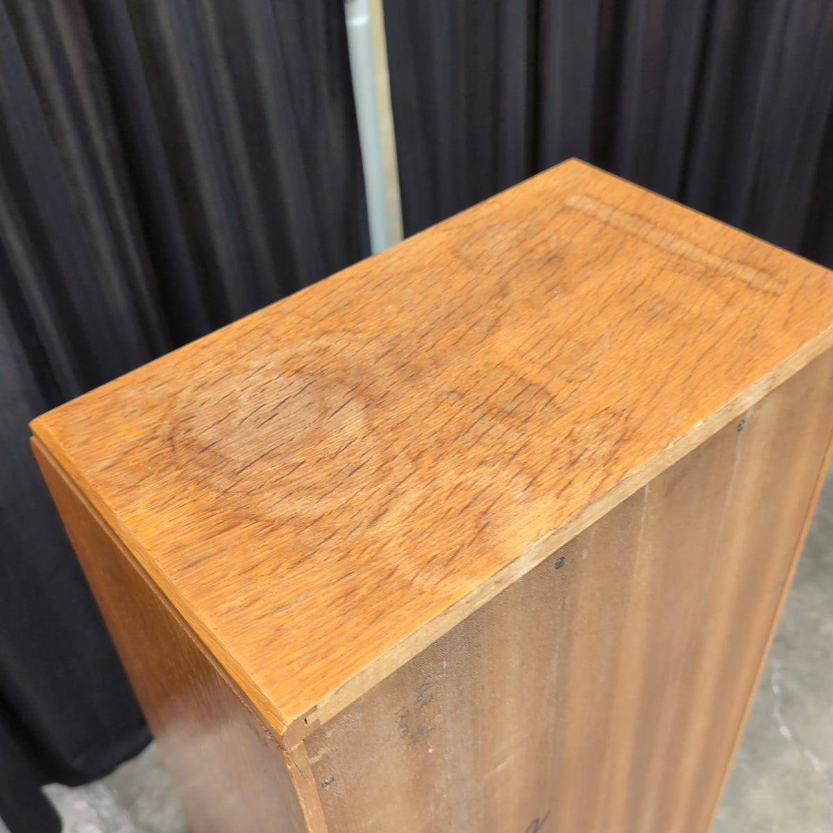 Warm Brown Wood Two-Drawer Filing Cabinet