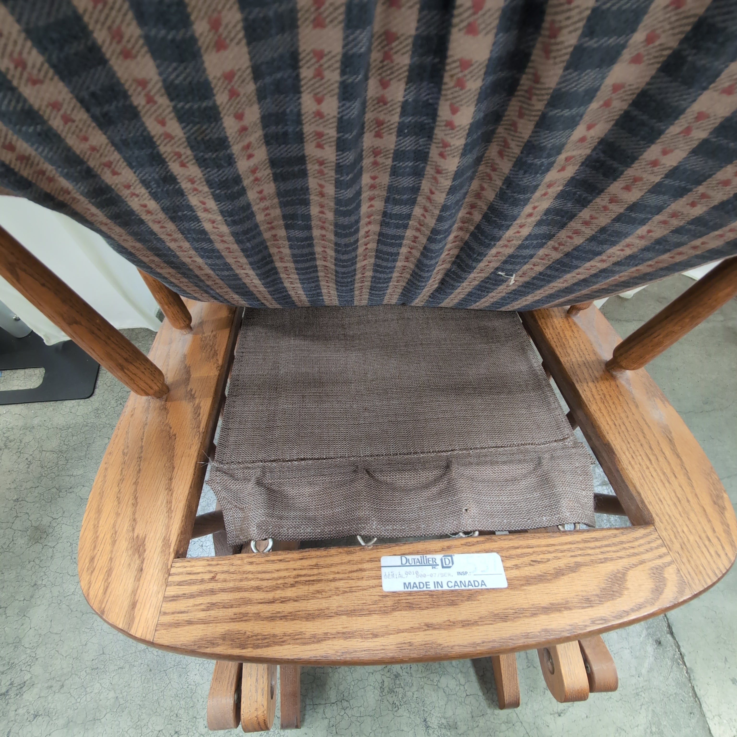 Traditional Wood Rocking Chair and Ottoman Set