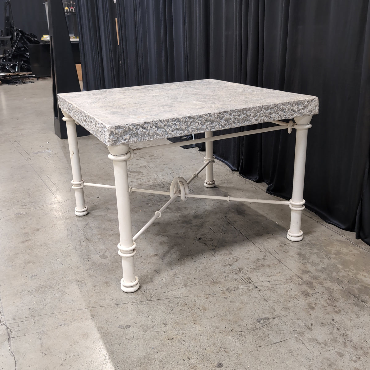 Grey Mottled Stone Top Coffee Table