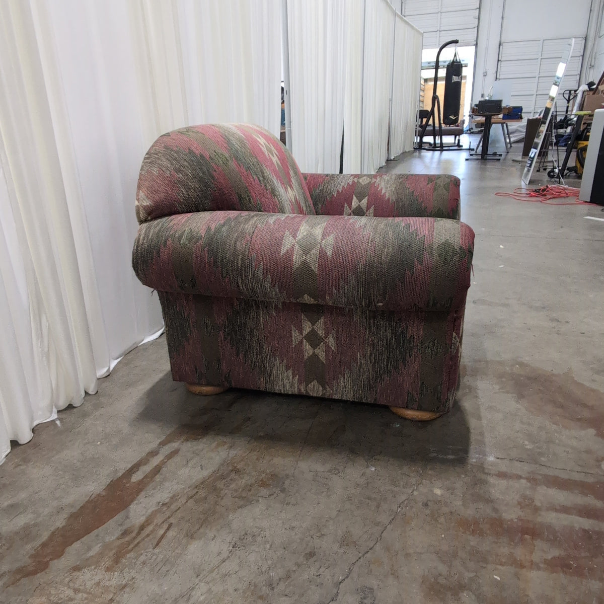 Southwestern Pattern Upholstered Armchair