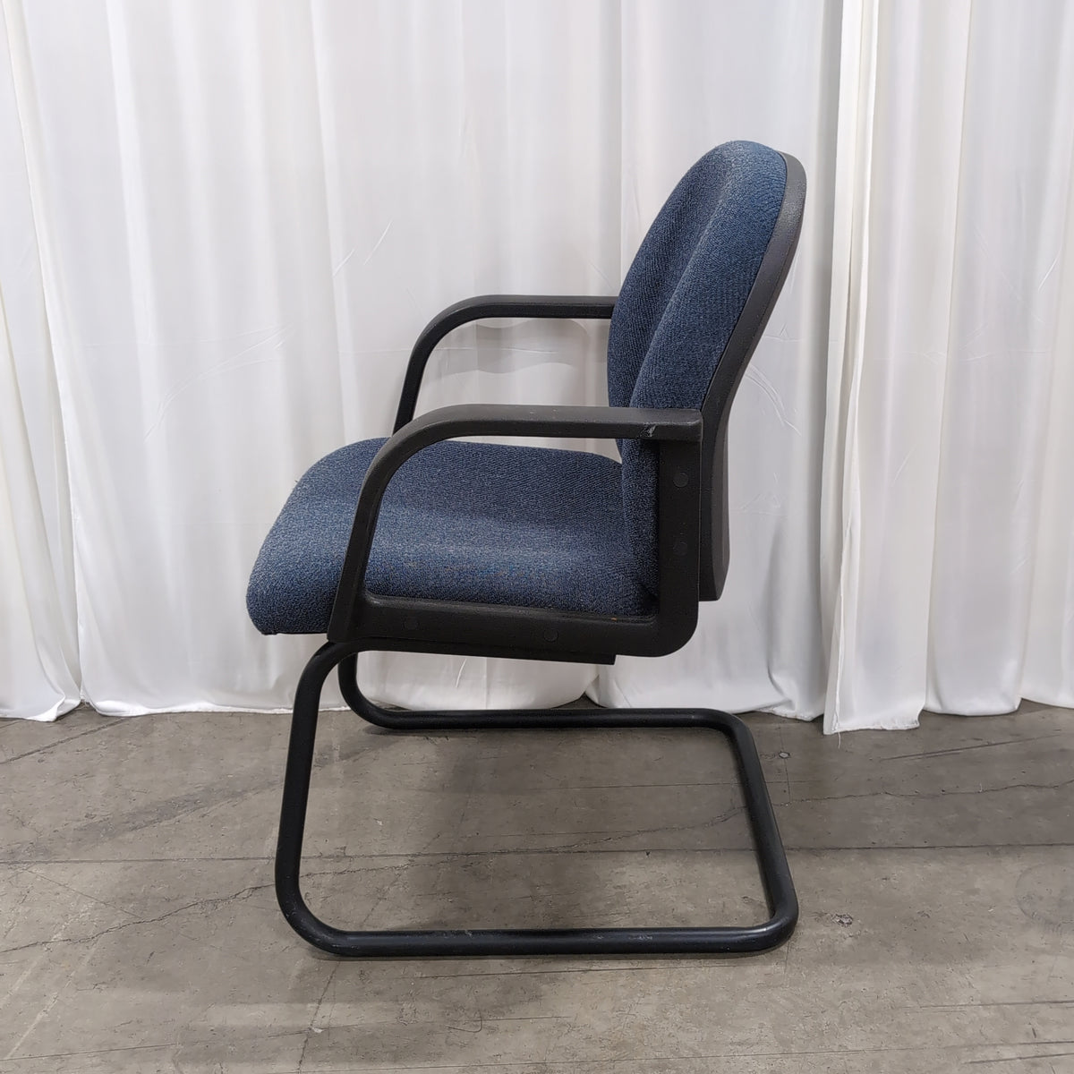 Navy Blue Fabric Office Guest Chair