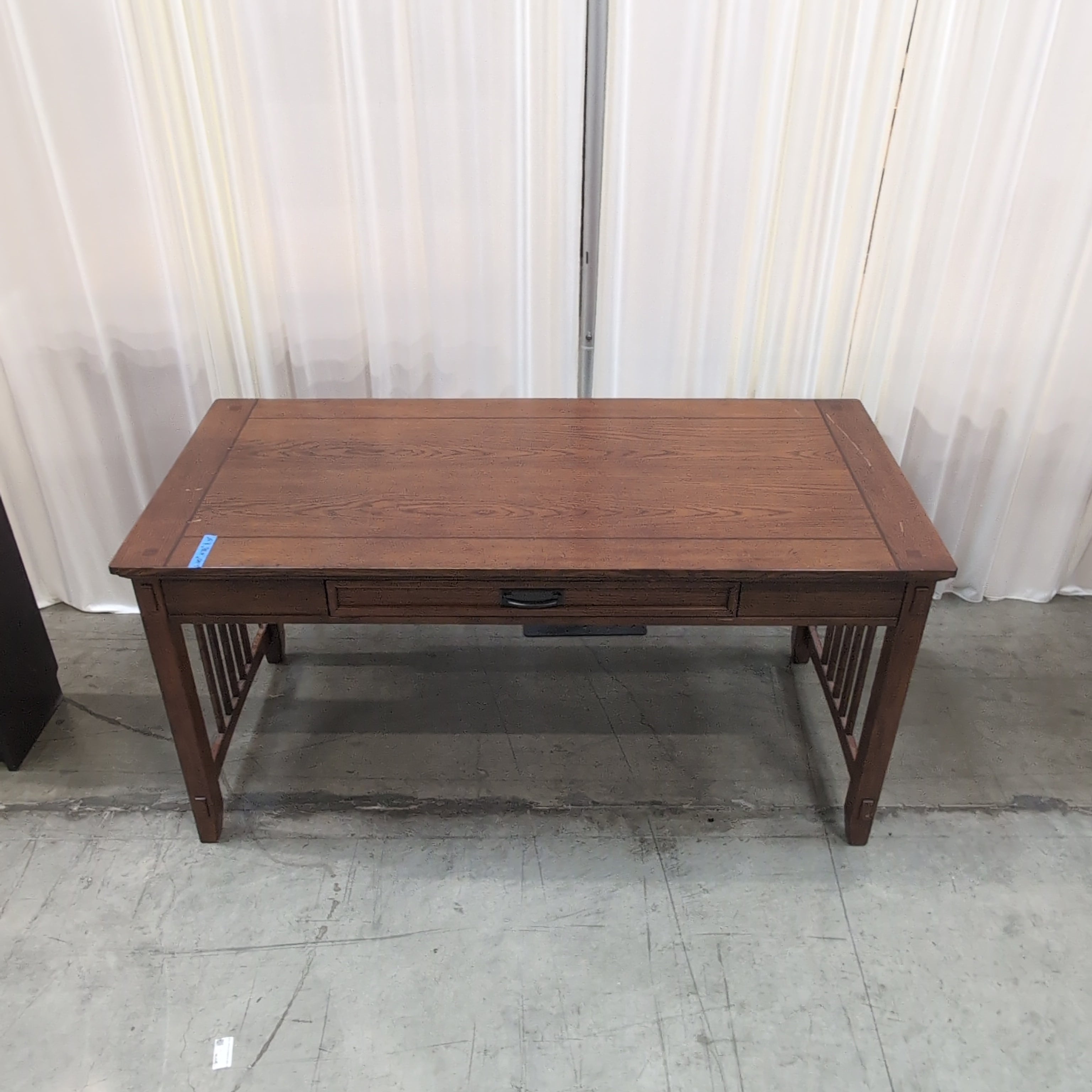 Dark Wood Writing Desk with a Single Drawer