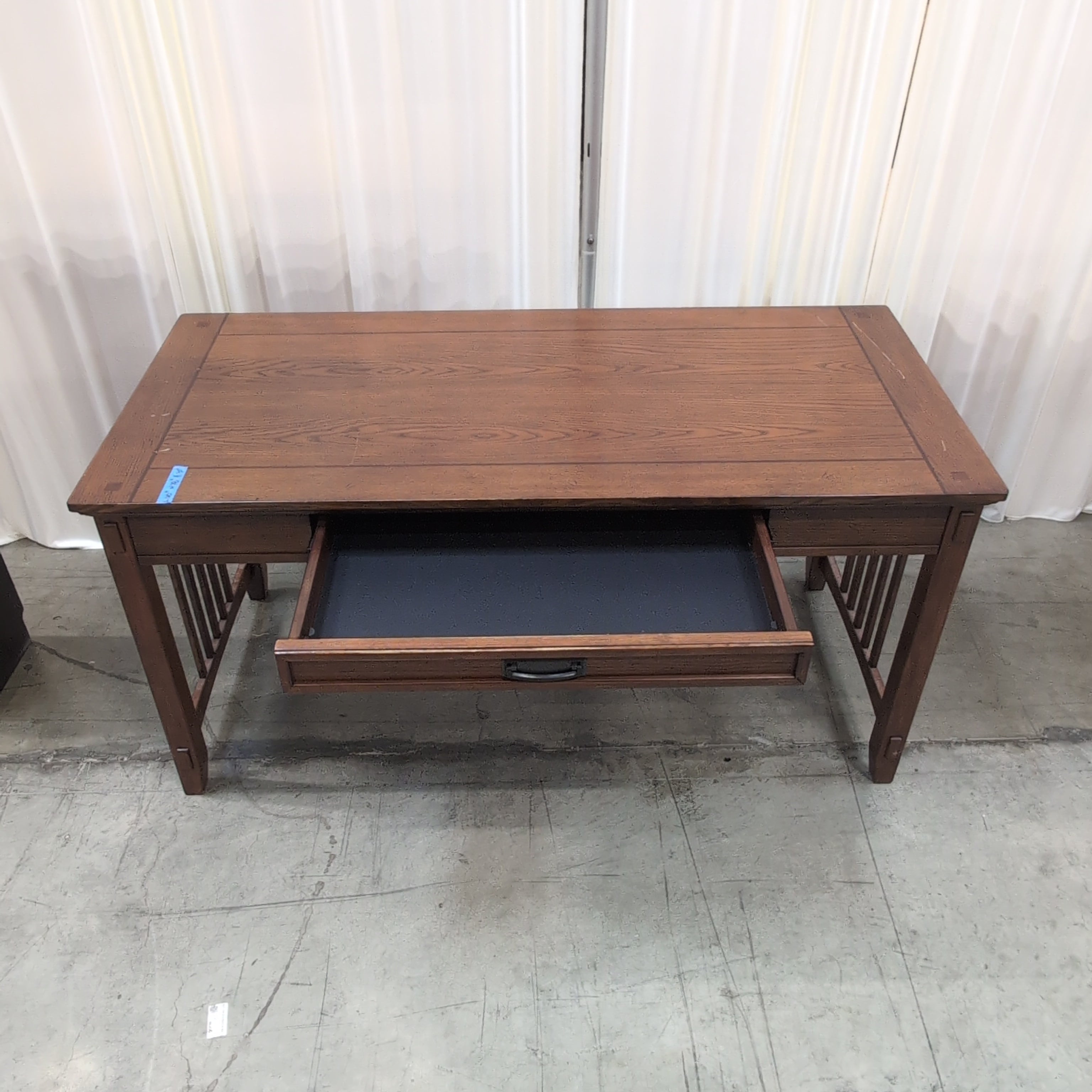 Dark Wood Writing Desk with a Single Drawer