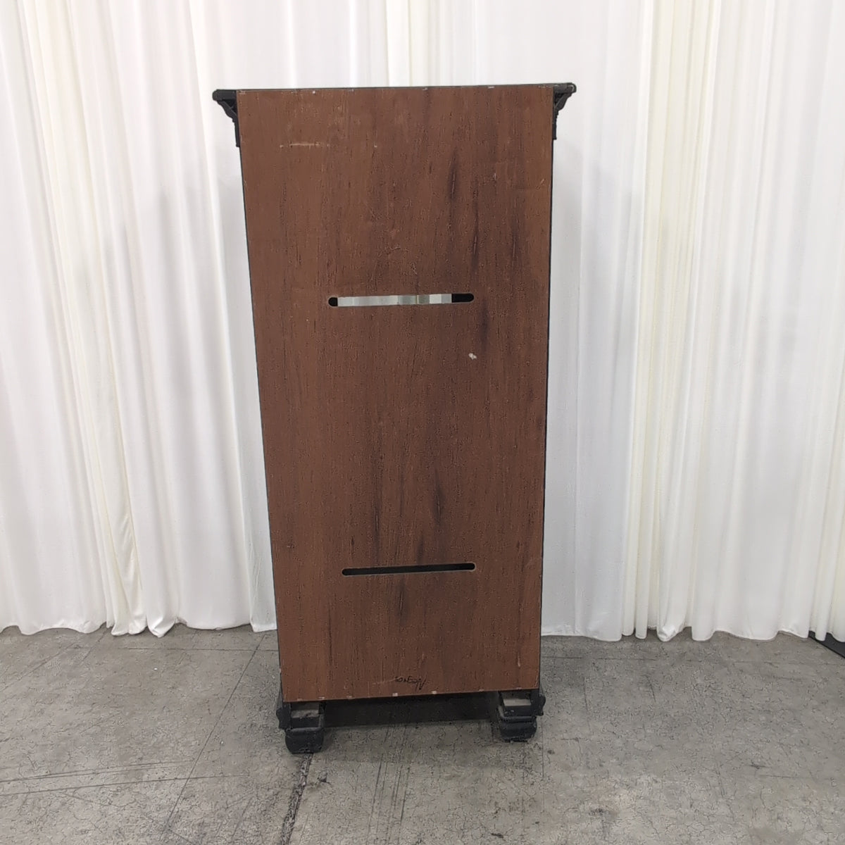 Black Wood Display China Cabinet with Glass Door