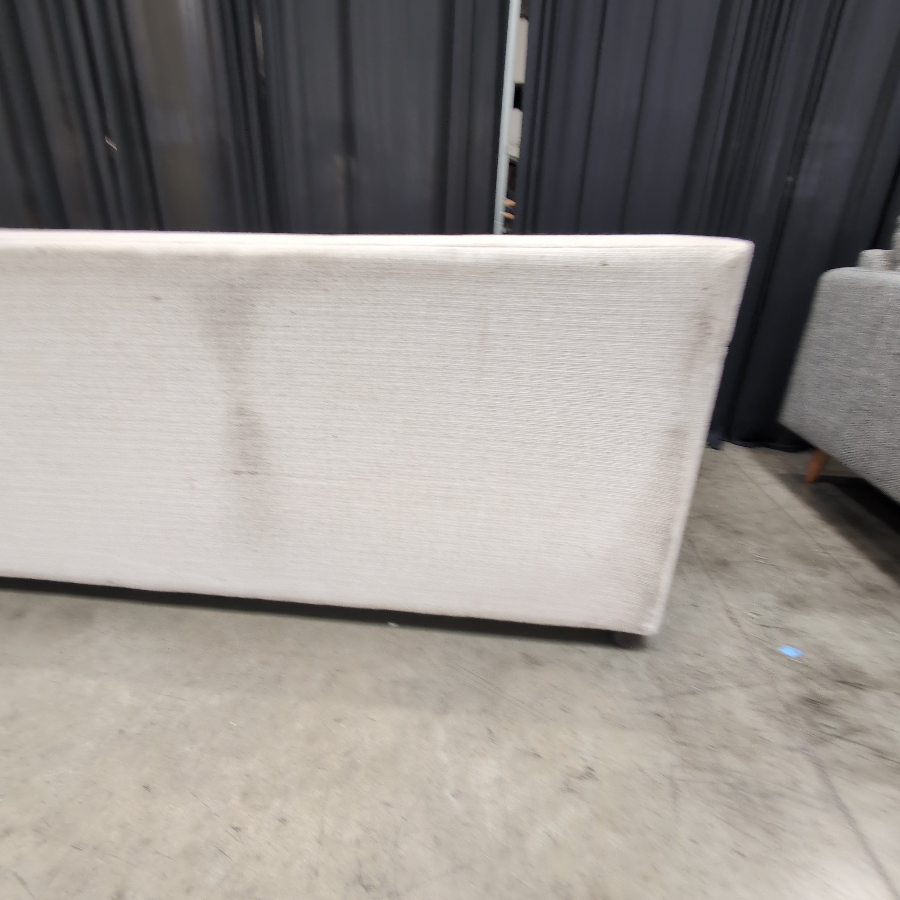 Contemporary Light Beige Track Arm Couch in Fabric