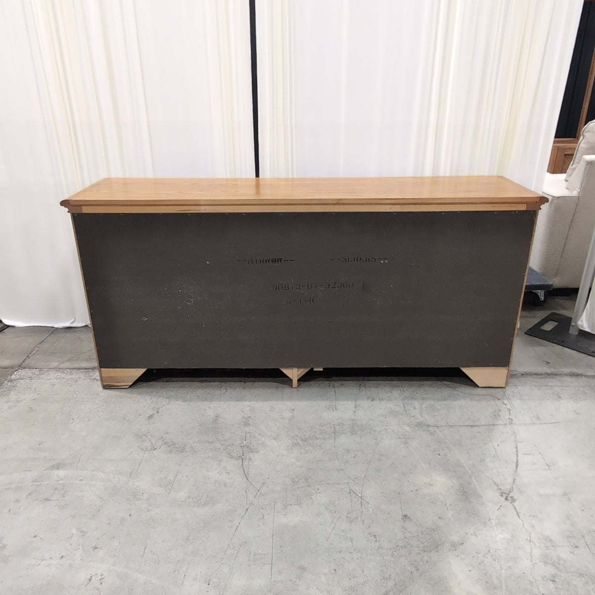 Traditional Wood Dresser with Center Cabinet Doors