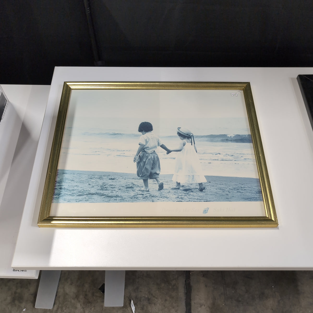 Suki Hill Gold-Toned Picture Frame with Beach Scene Art