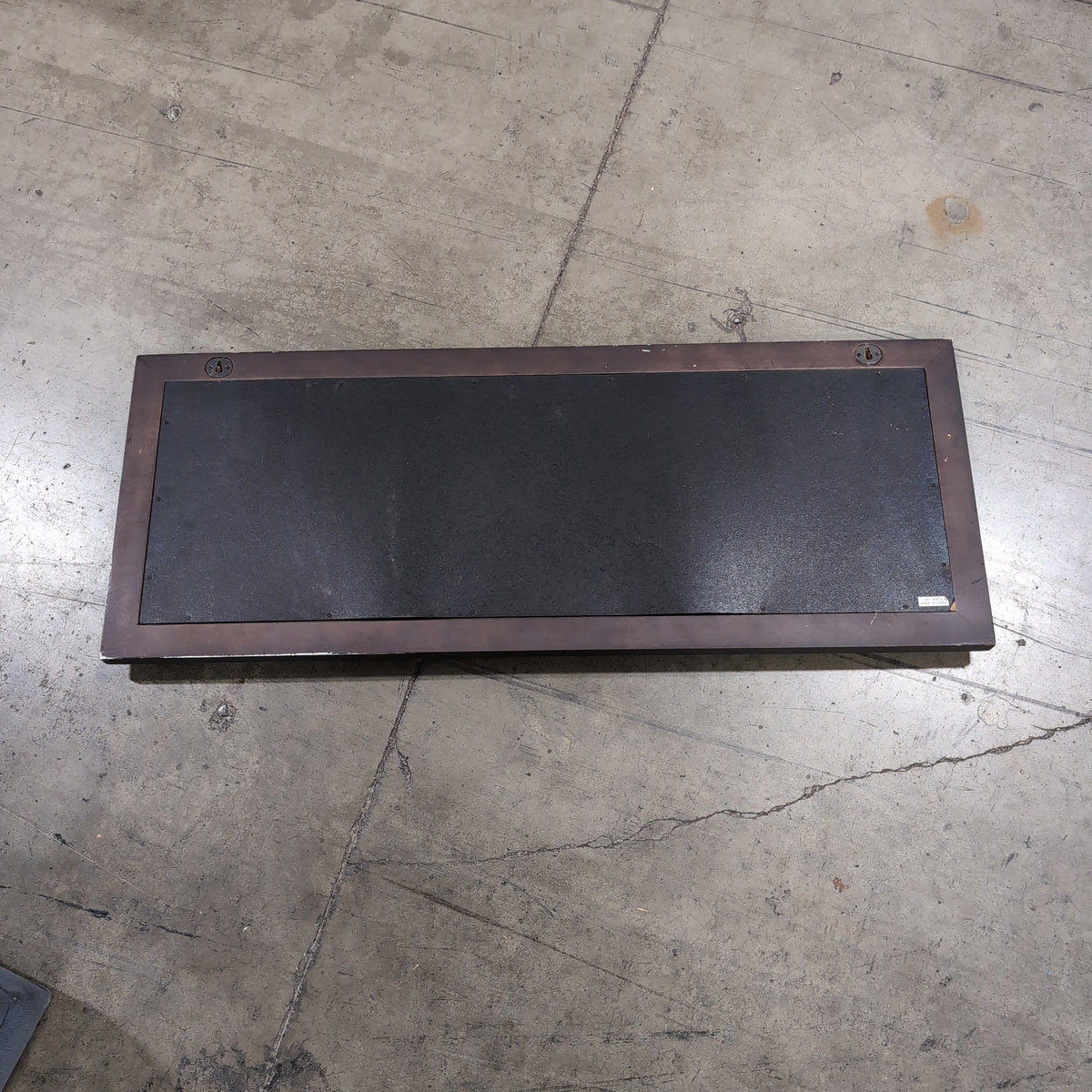 Dark Brown Rectangular Mirror with 5 Metal Hooks