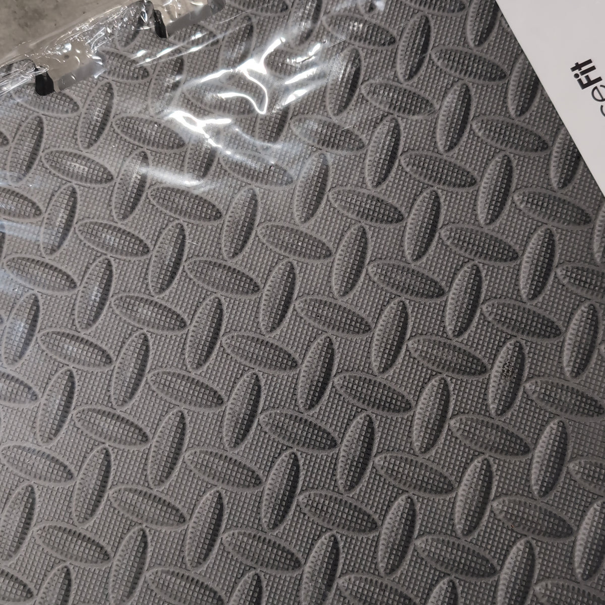 ProsourceFit Grey Interlocking Exercise Puzzle Mat in EVA Foam