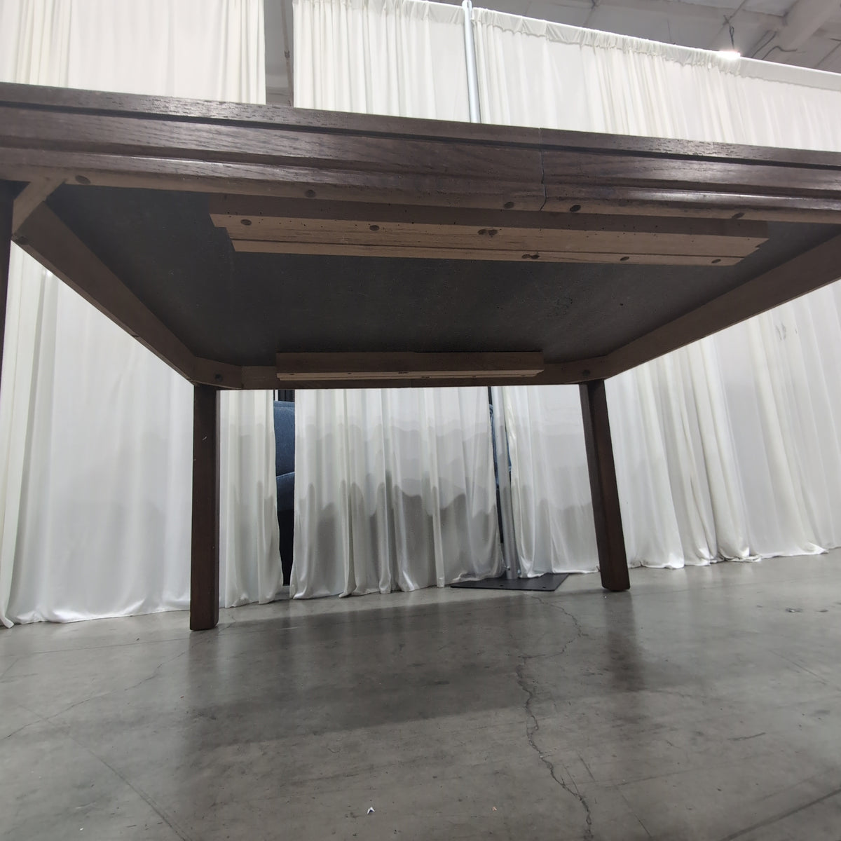 Rectangular Dark Wood Grain Dining Table