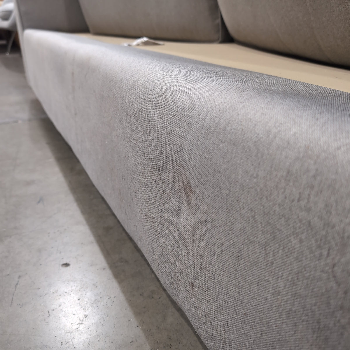 Contemporary Light Tan Fabric Couch
