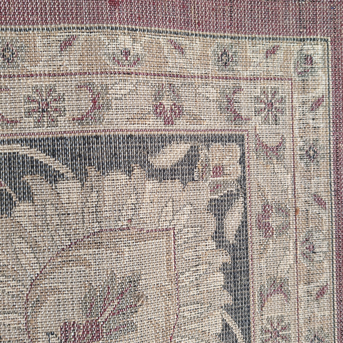 Traditional Red and Cream Floral Medallion Area Rug