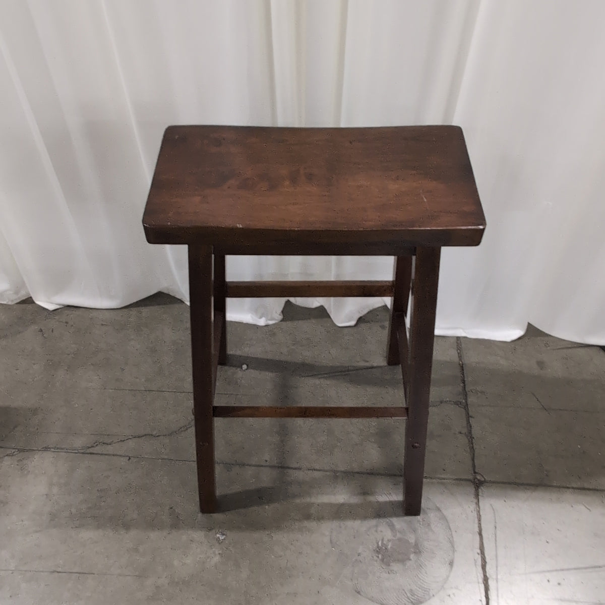 Dark Wood Saddle Seat Bar stool