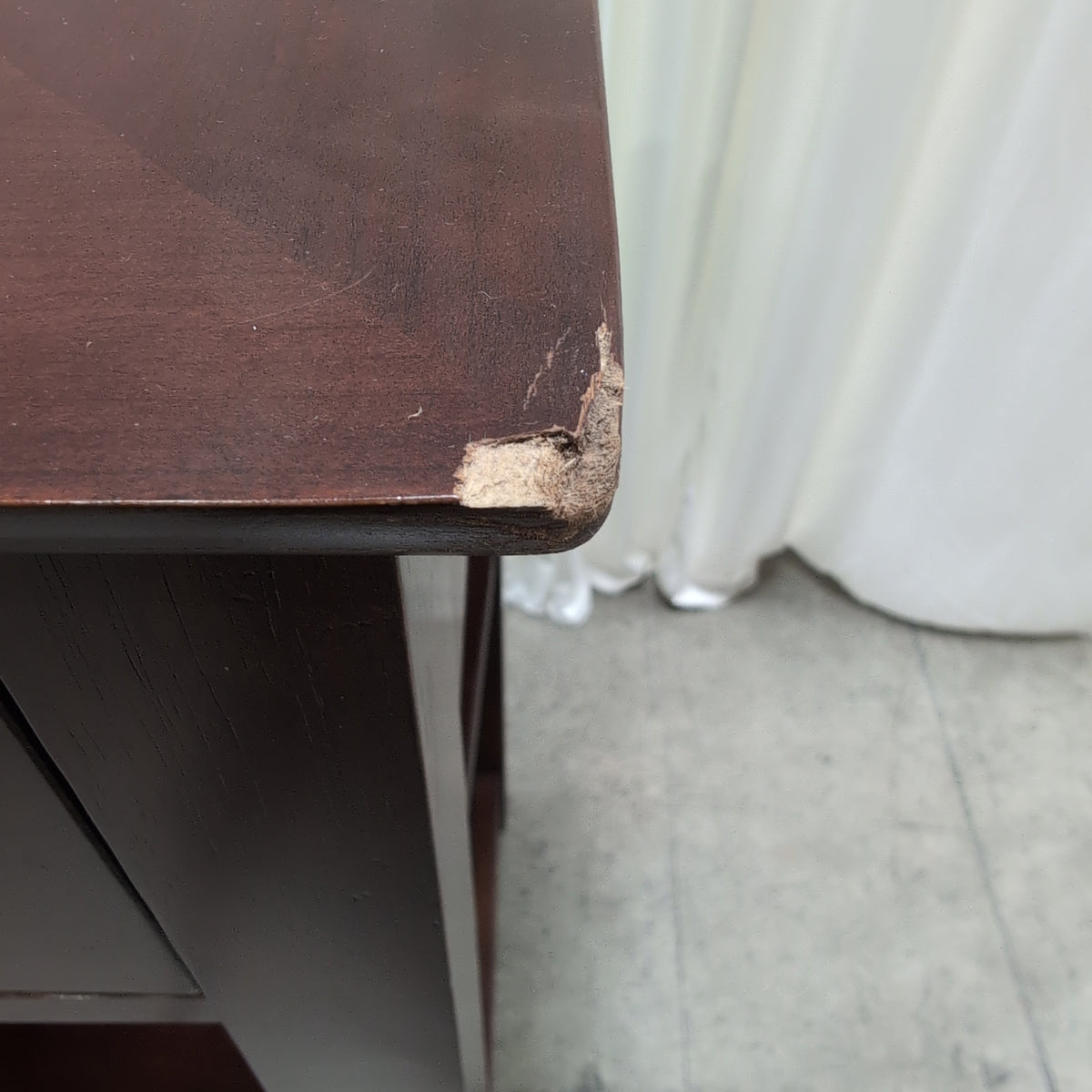 Dark Brown Wood TV Stand with Multiple Drawers