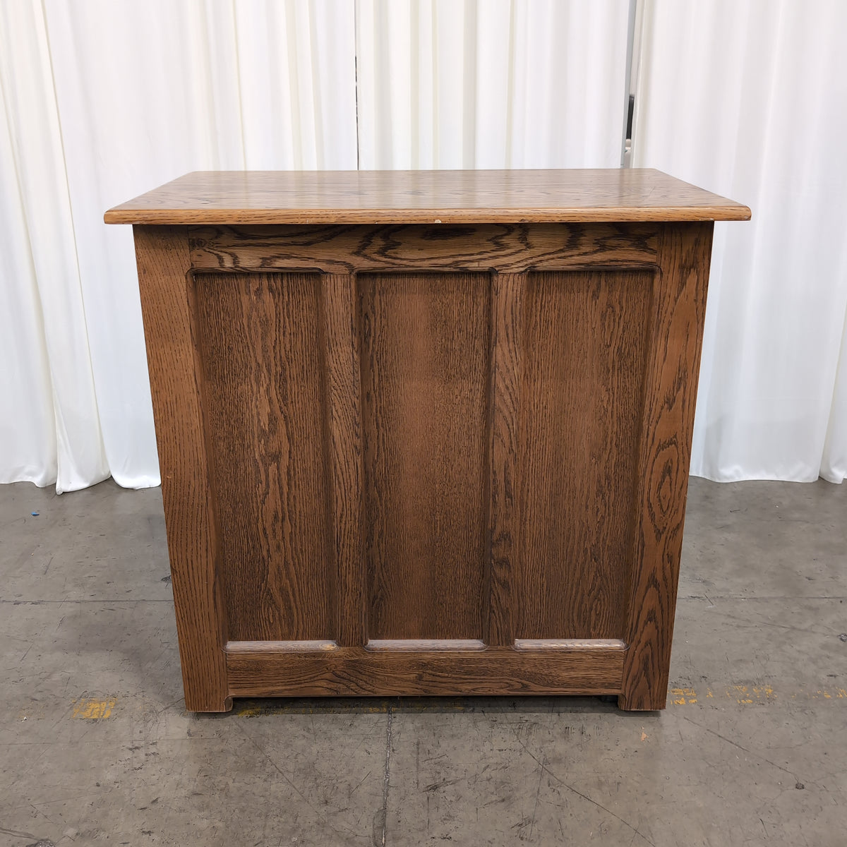 WHITECLAD Oak Wood Storage Cabinet with Bottle Opener
