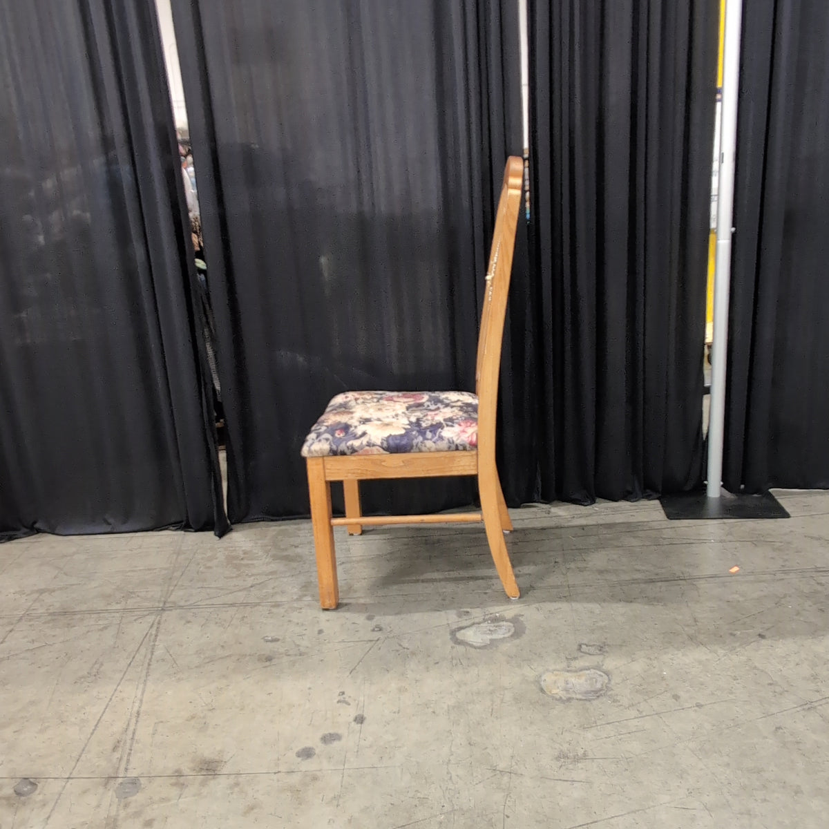 Carved Wood Cane Back Dining Chair