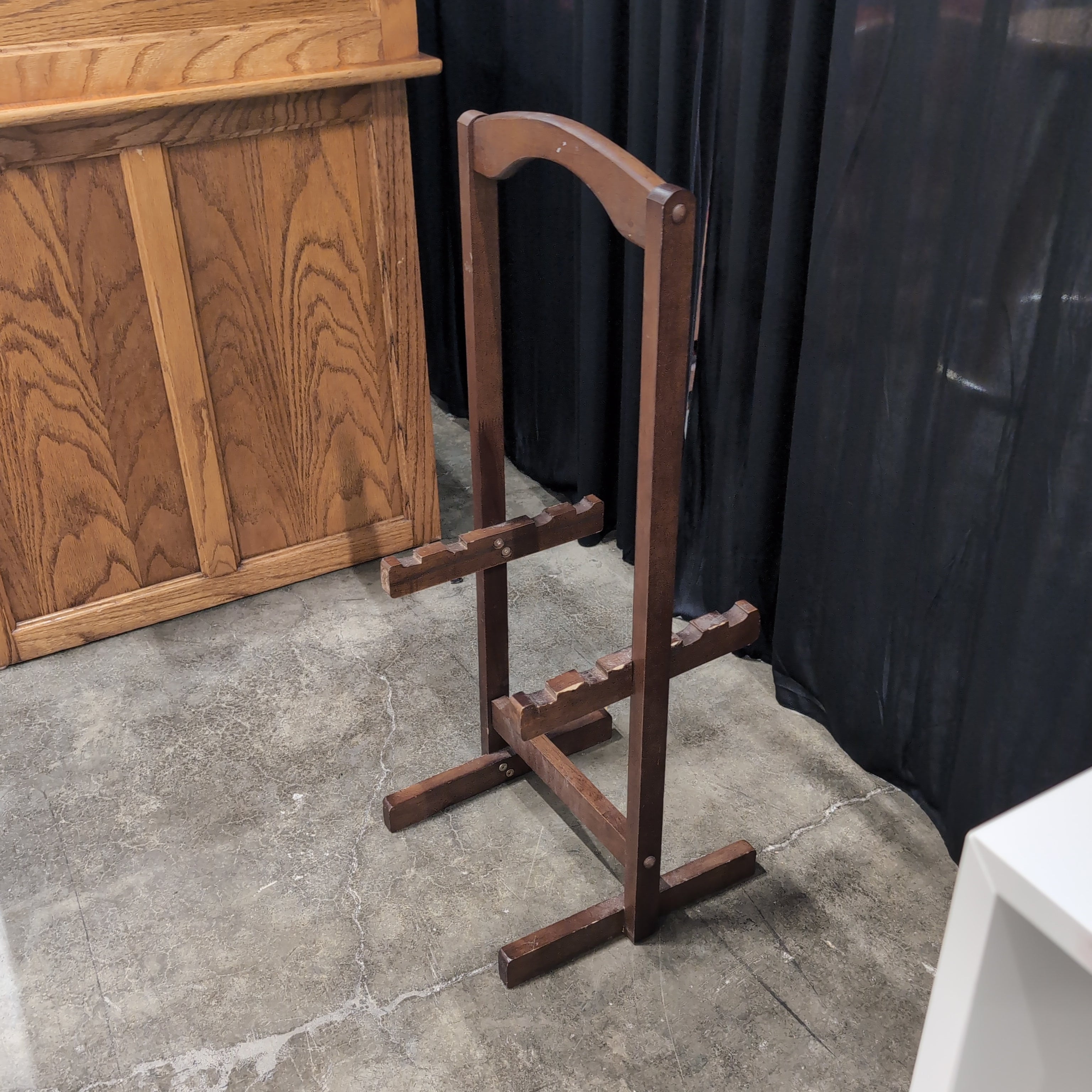 Dark Brown Folding Book Stand with Adjustable Tray
