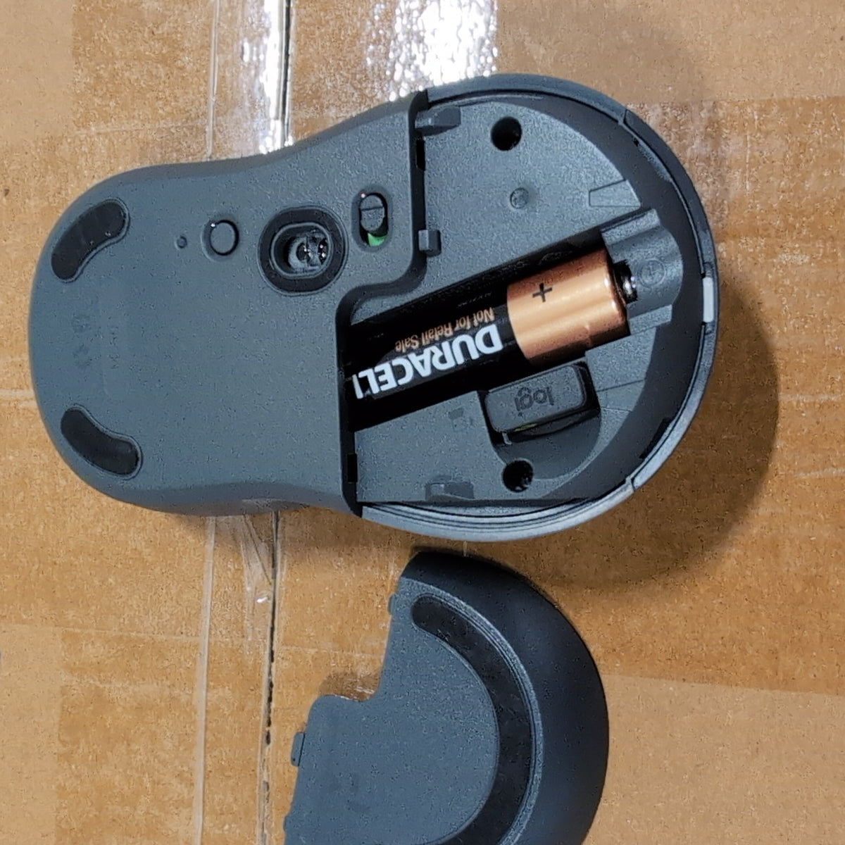 Logitech Dark Gray Computer Mouse in Plastic