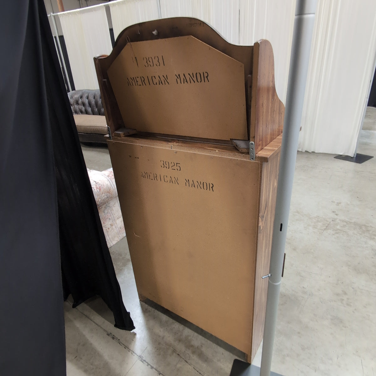 French Provincial Style Wood Dresser with Decorative Mirror