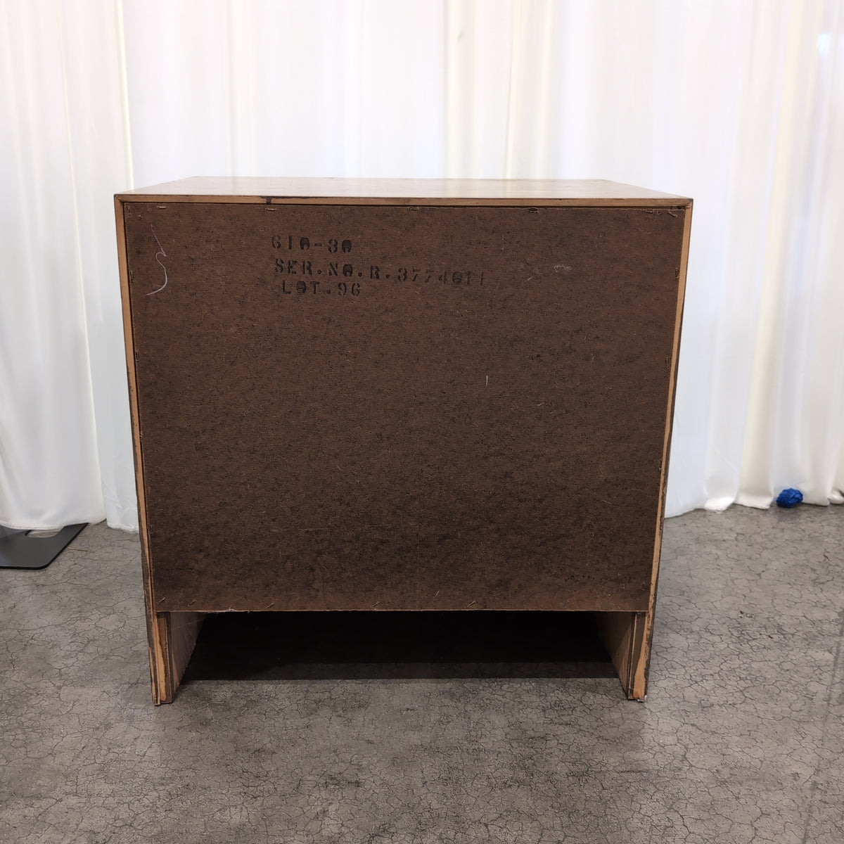 Brown Wood One-Drawer Nightstand with Open Shelf