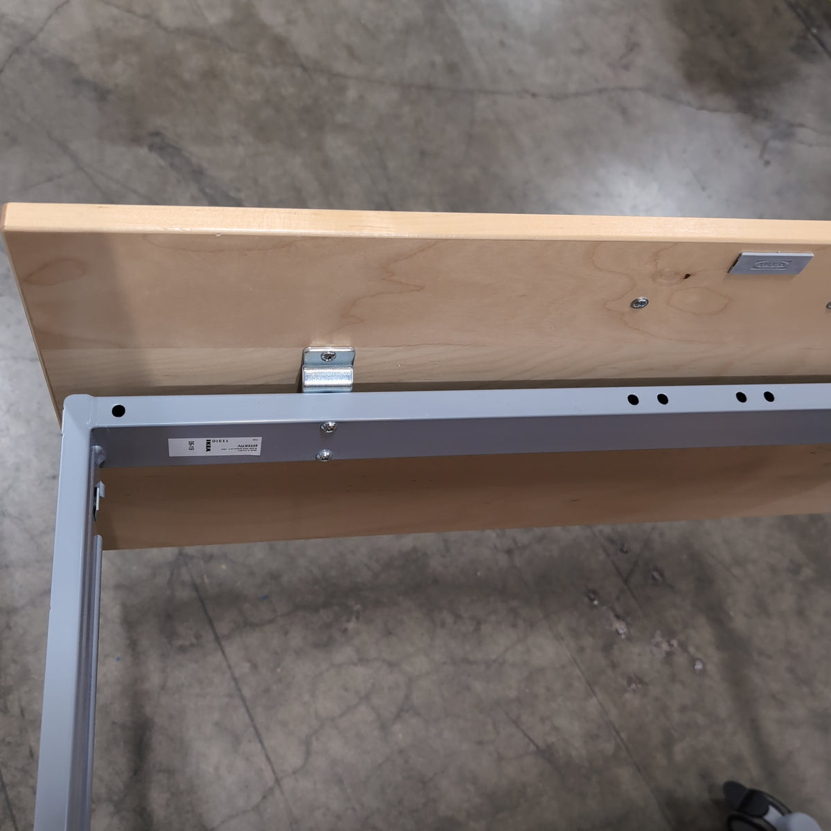 Light Wood Two-Drawer Filing Cabinet with Casters