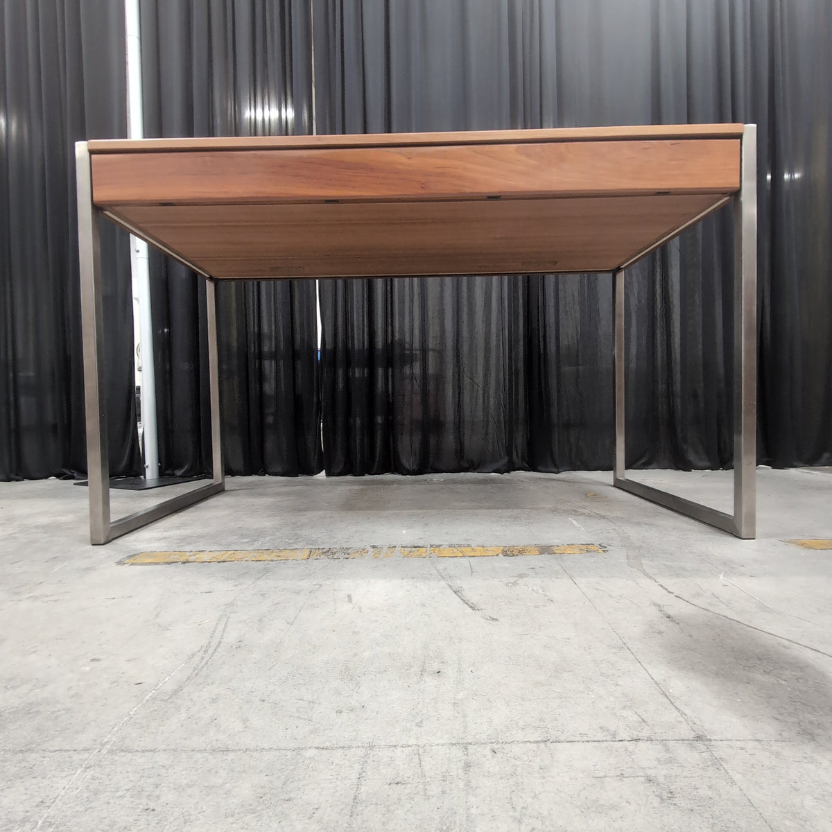 Black Top Standing Desk with Metal Frame