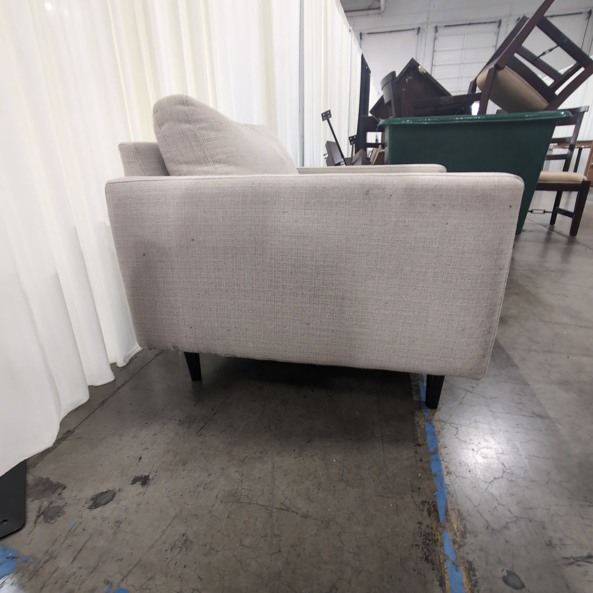 Neutral Textured Fabric Accent Chair