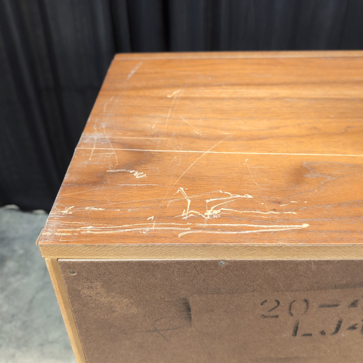 Mid-Century Modern Two-Drawer Nightstand with Integrated Pulls