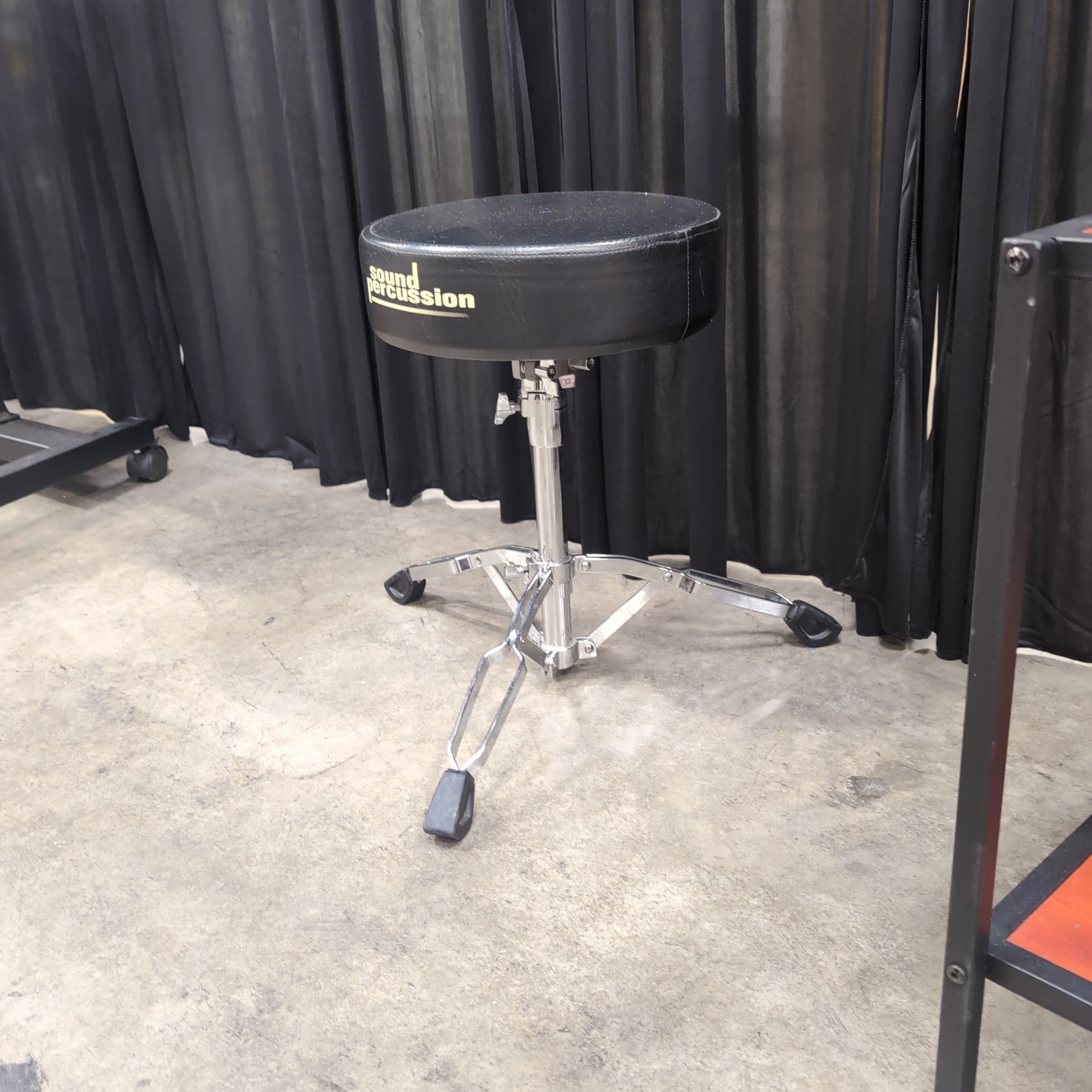 Padded Black Vinyl Drum Throne