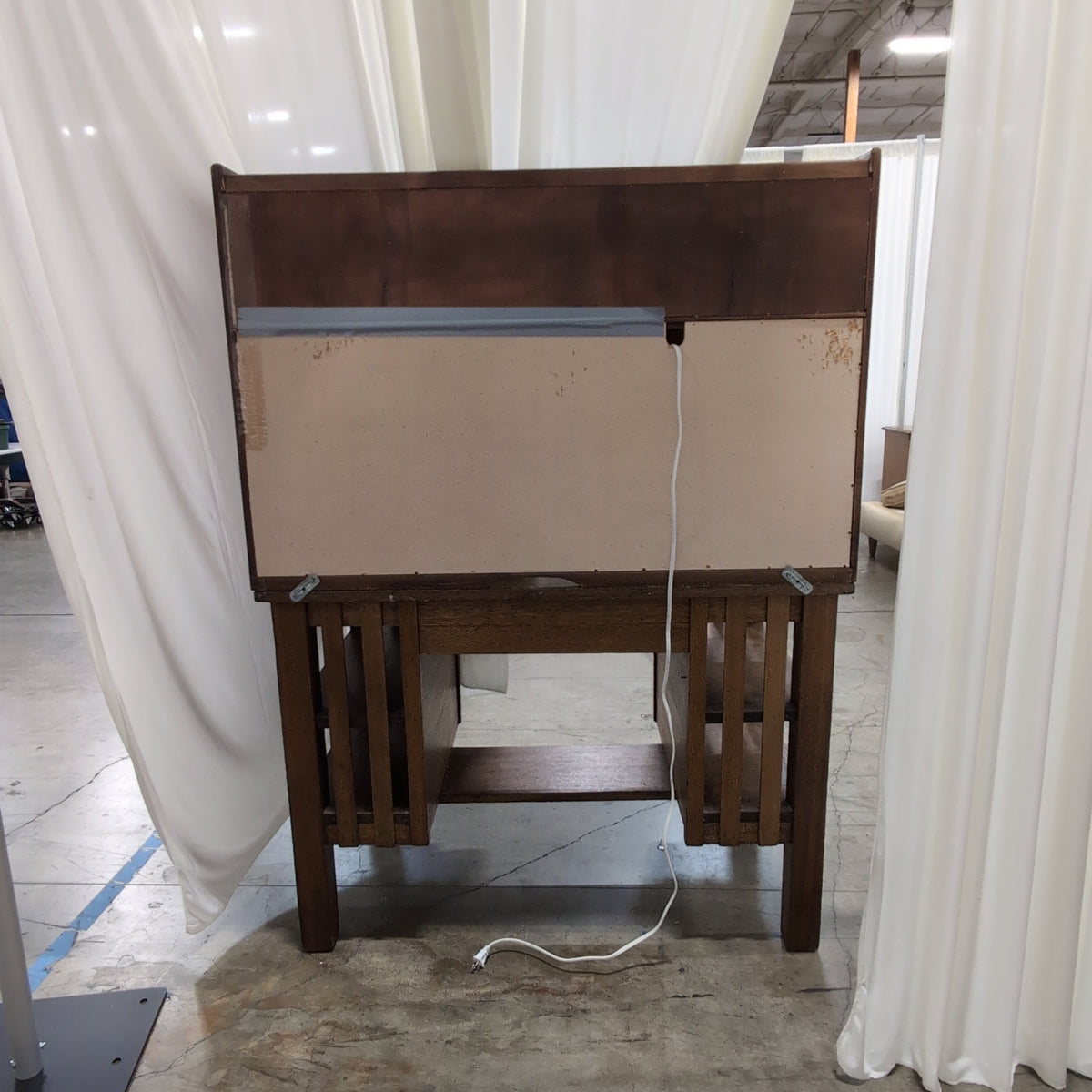 Mission Style Wood Desk with Hutch