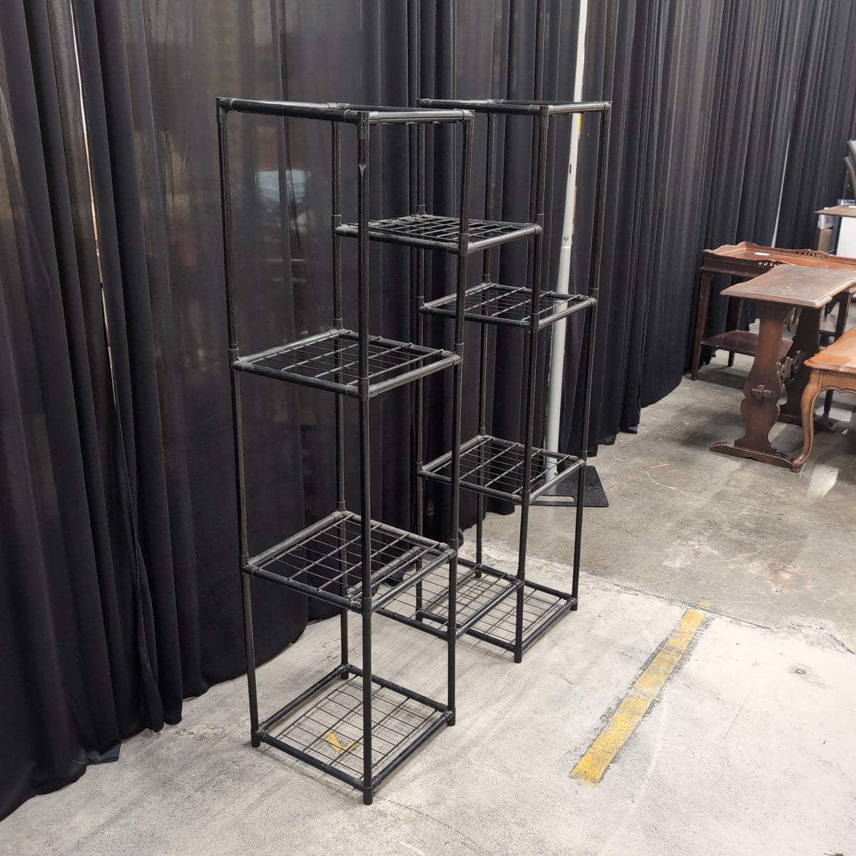 Quictent Black Metal Tiered Plant Stand