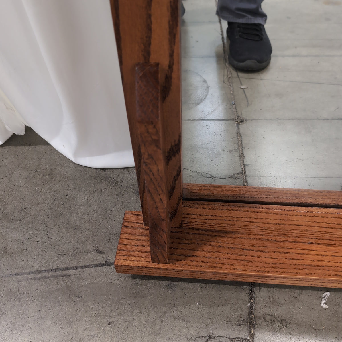 Rectangular Medium Brown Wood Frame Mirror
