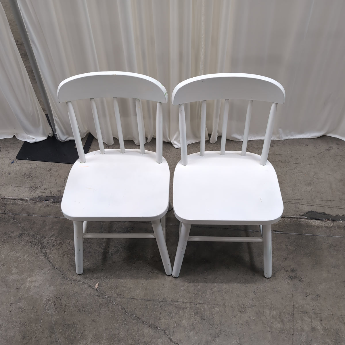 White Painted Spindle Back Chair
