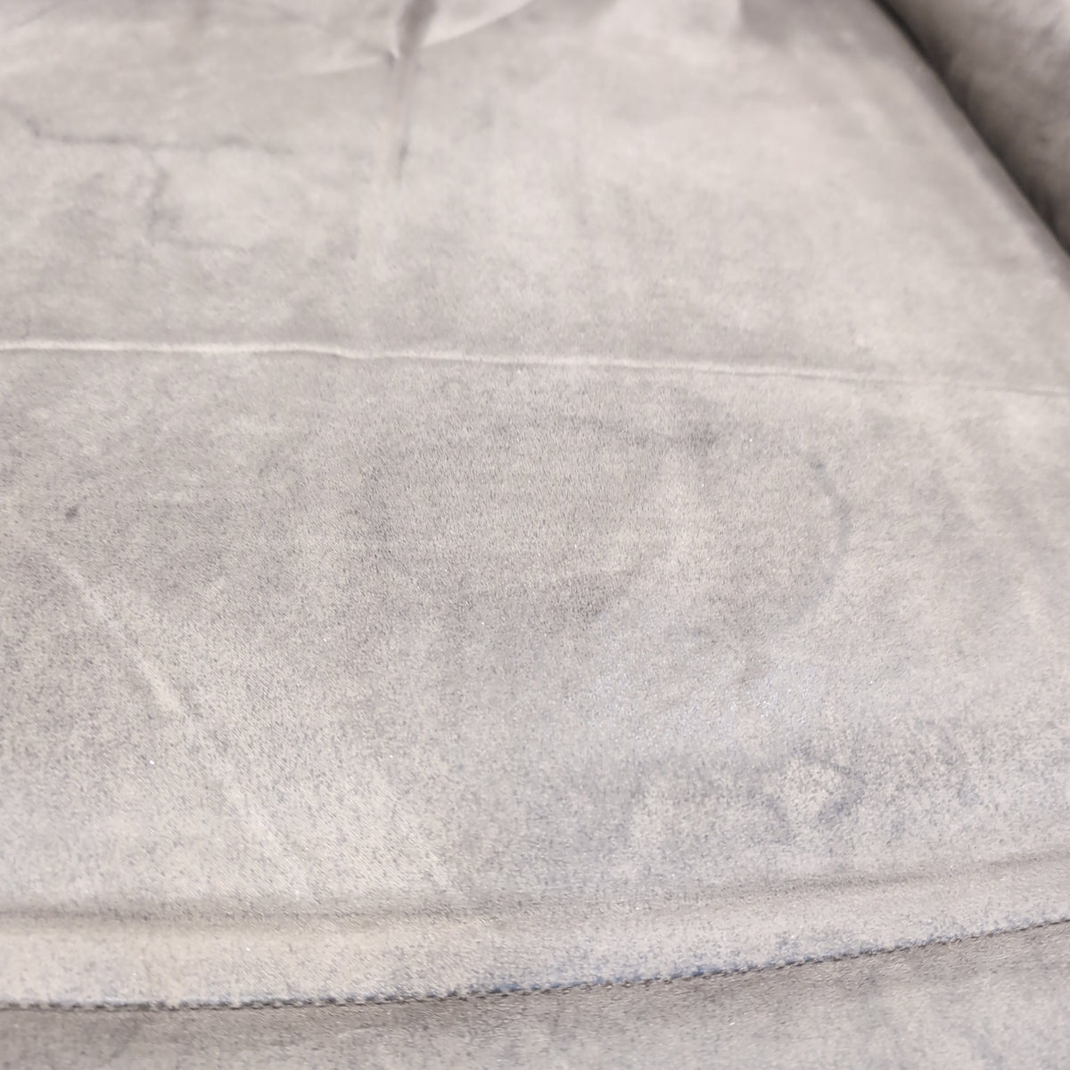 Plush Light Gray Recliner in Soft Fabric