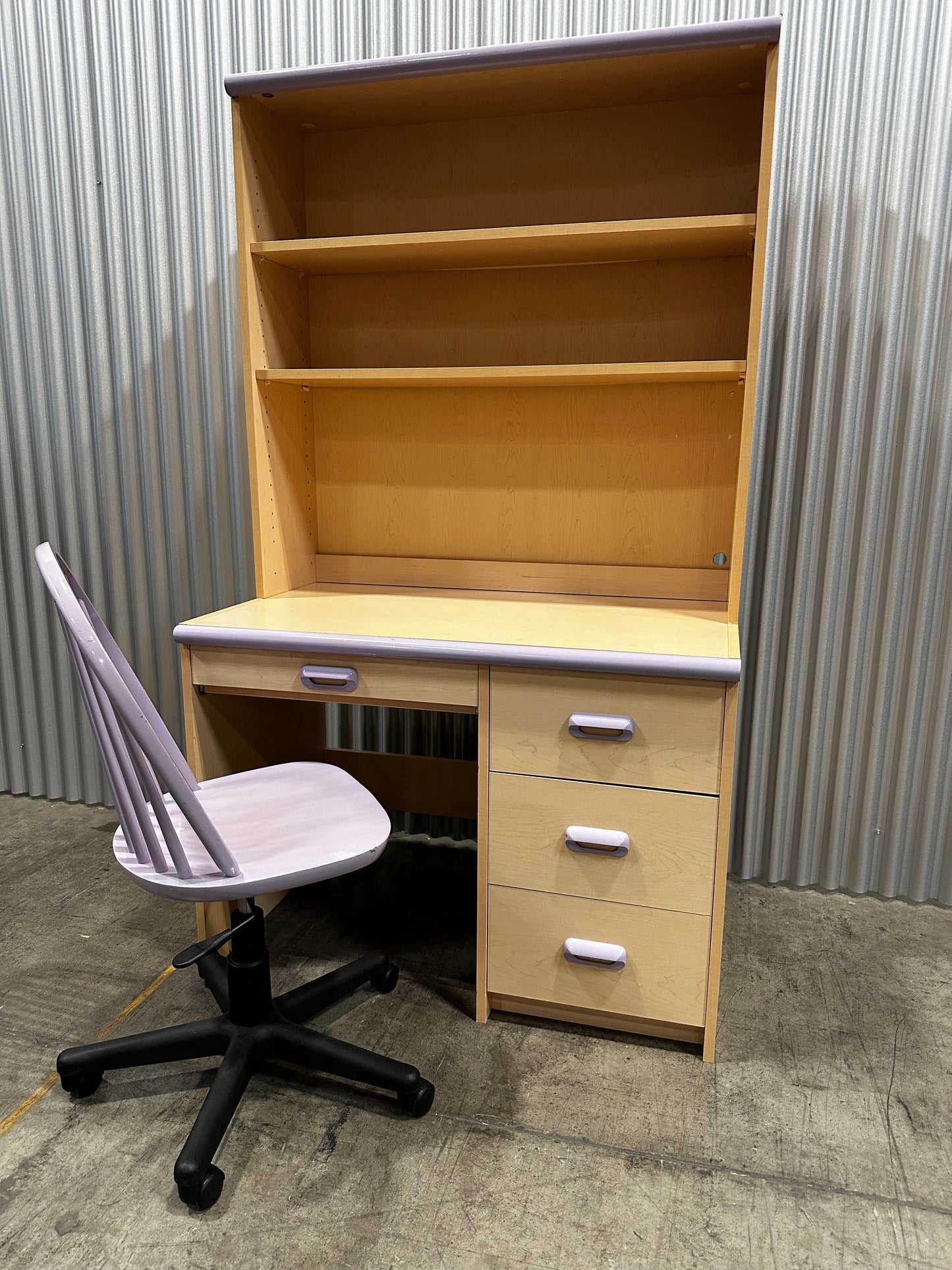 Awesome Kids Desk, Hutch, Credenza and Chair - by Camelot Furniture Corp