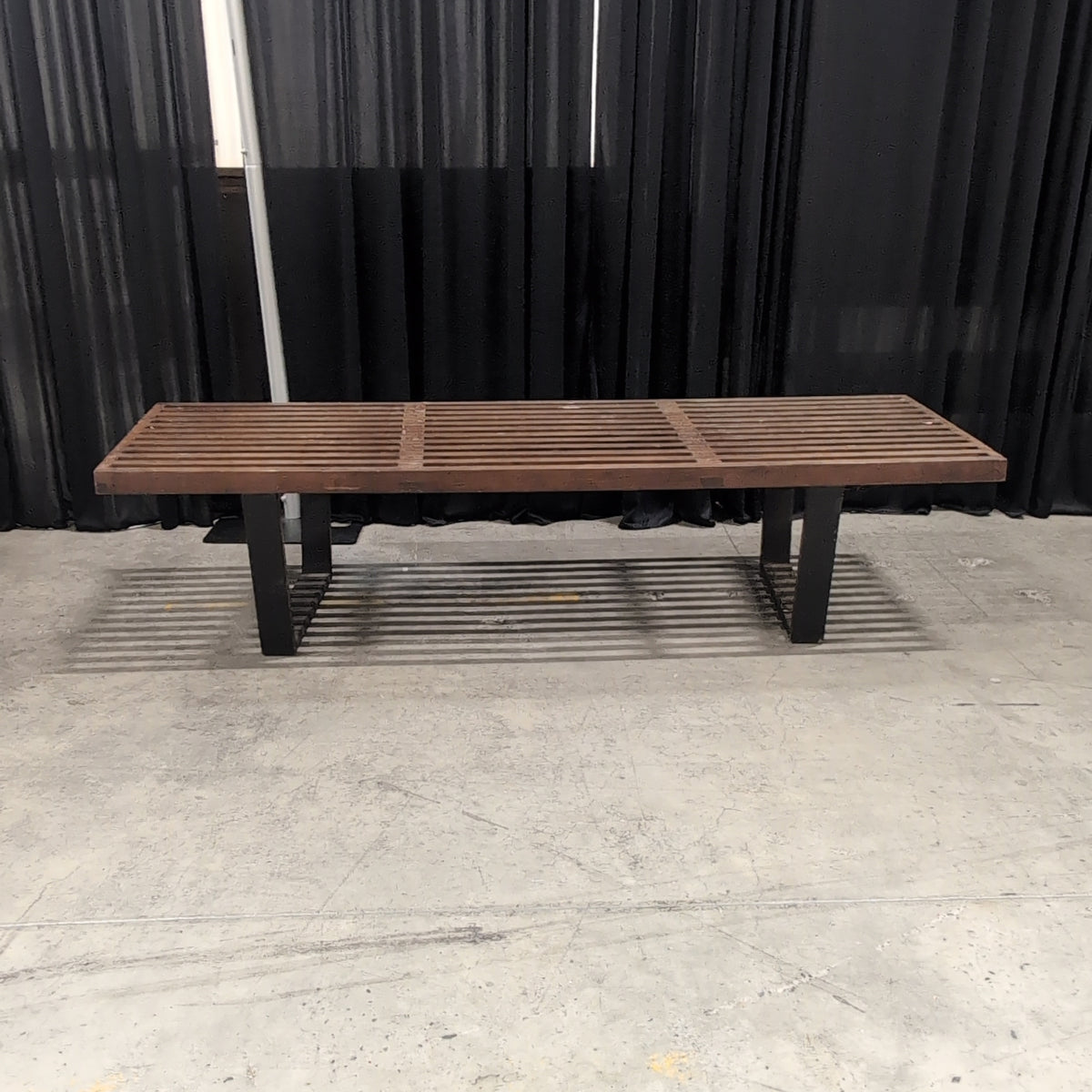 Brown Slatted Hardwood Room Divider
