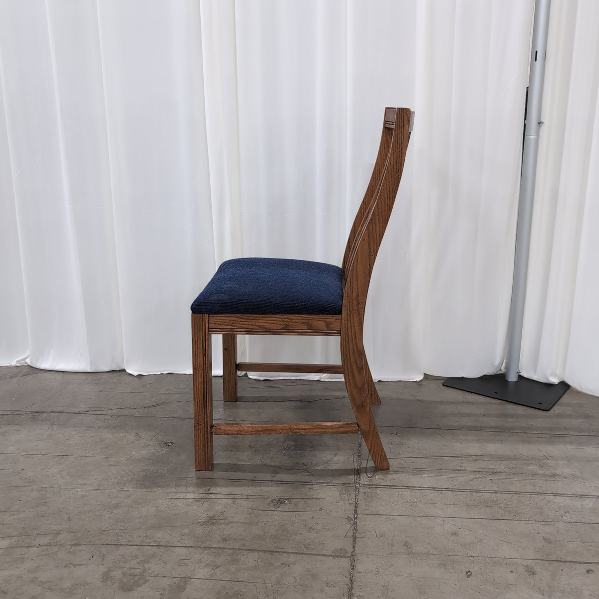 Brown Wood Spindle Back Dining Chair
