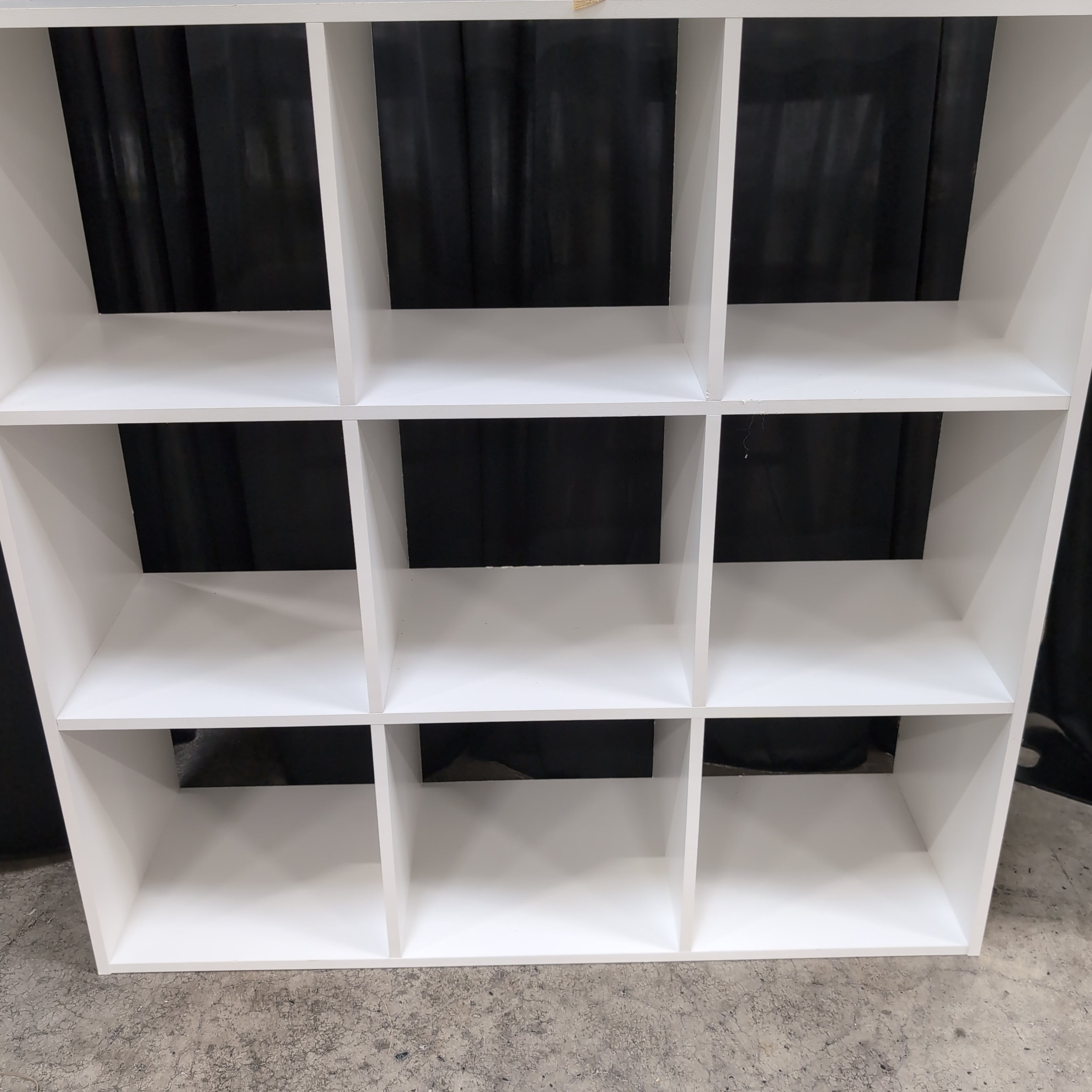 White Wood Composite Nine-Cube Bookcase