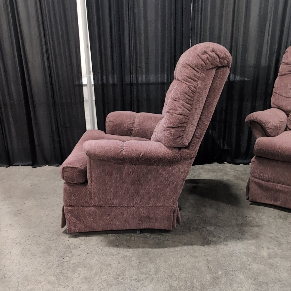 Best Chairs Inc. Plush Dusty Rose Tufted Fabric Recliner