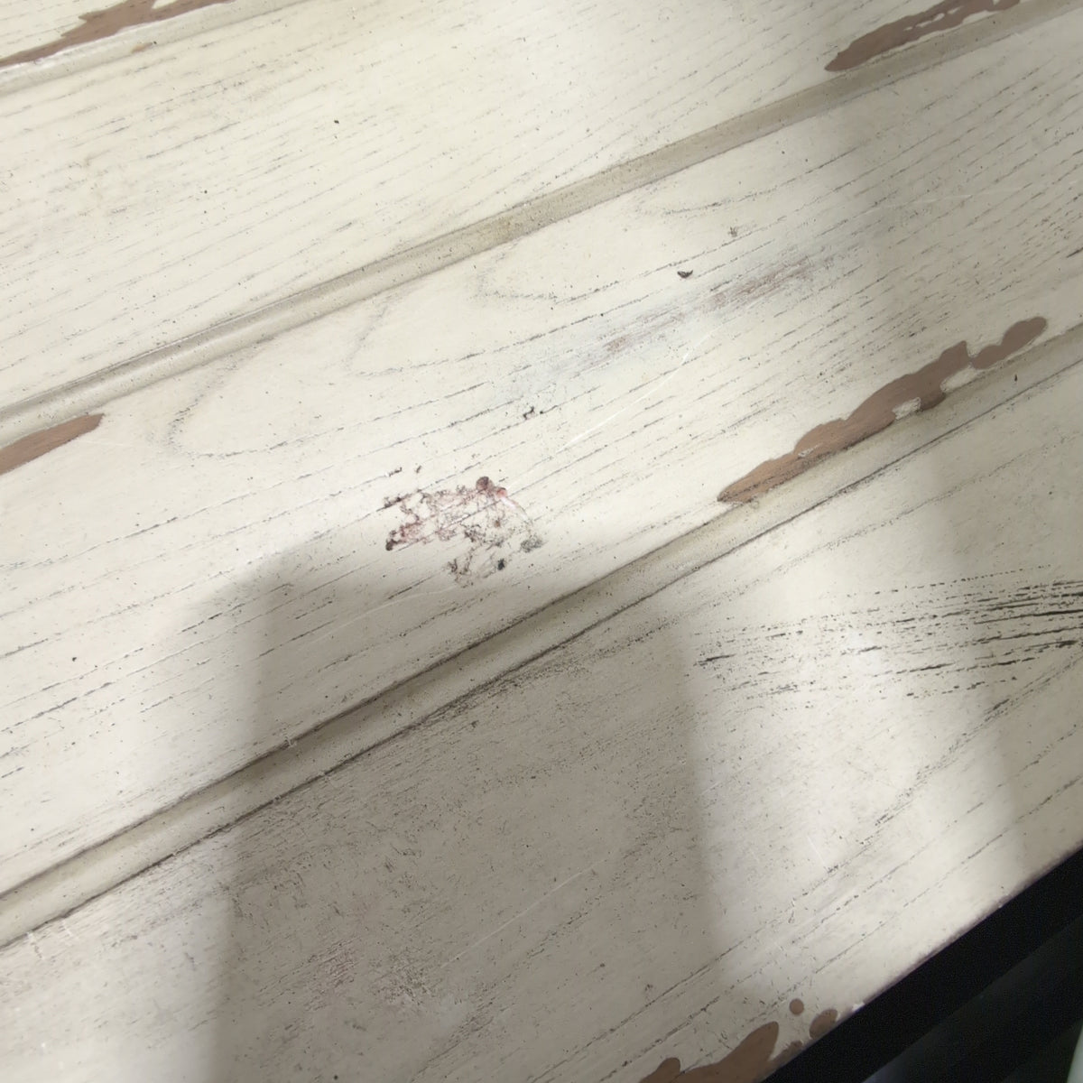 Rustic Black Wood Dresser with Stenciled Words