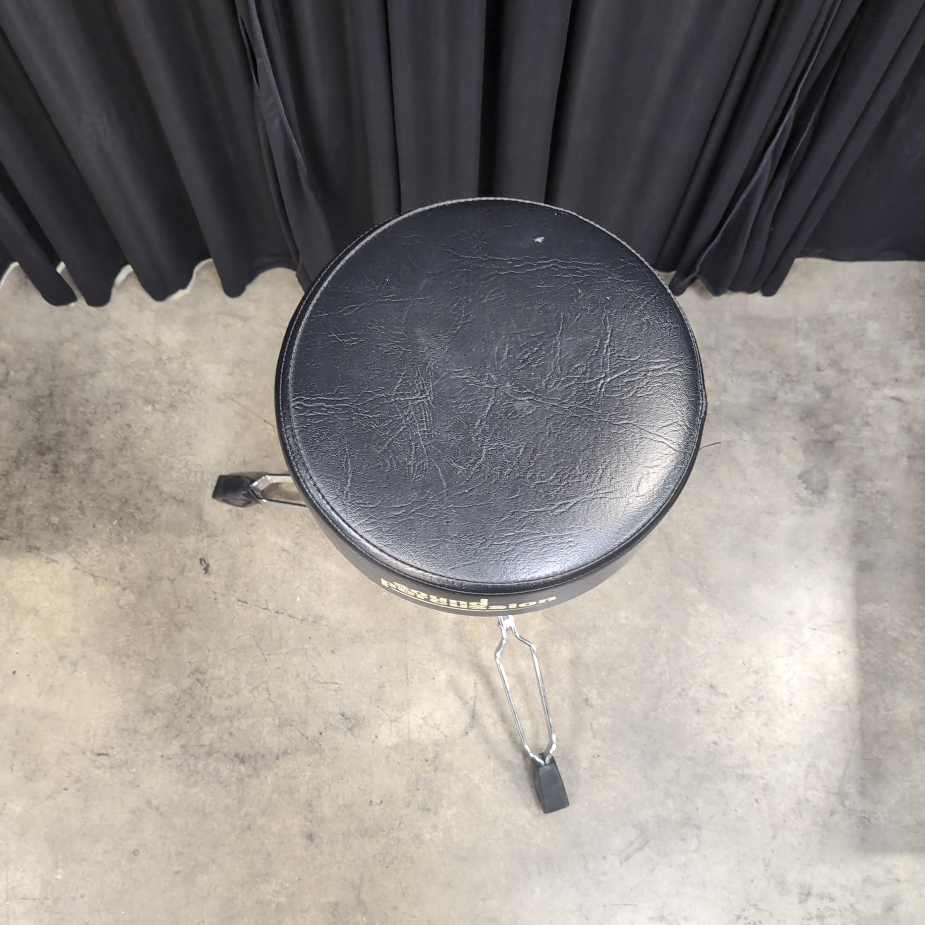Padded Black Vinyl Drum Throne