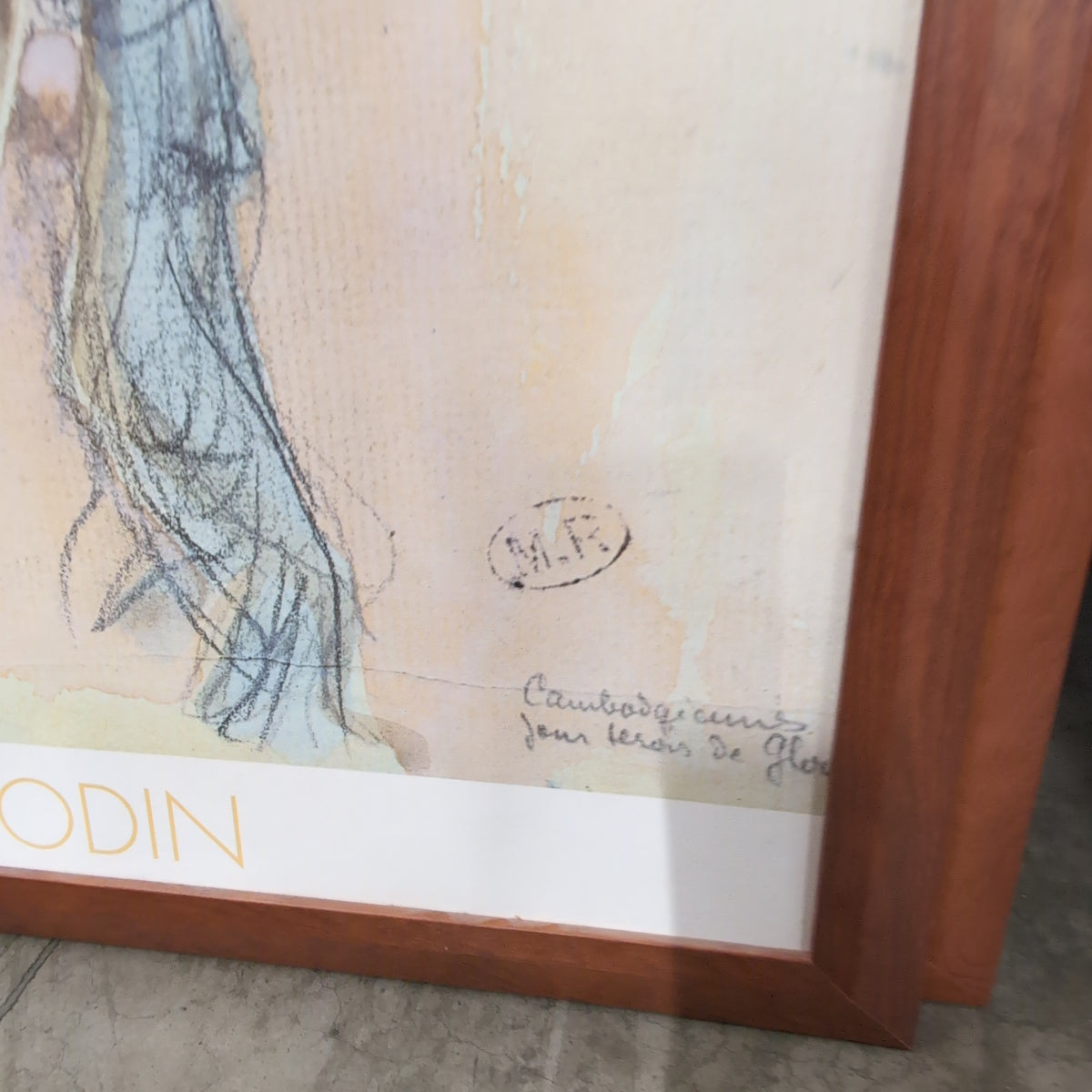 Auguste Rodin Dancer Sketches Framed Print