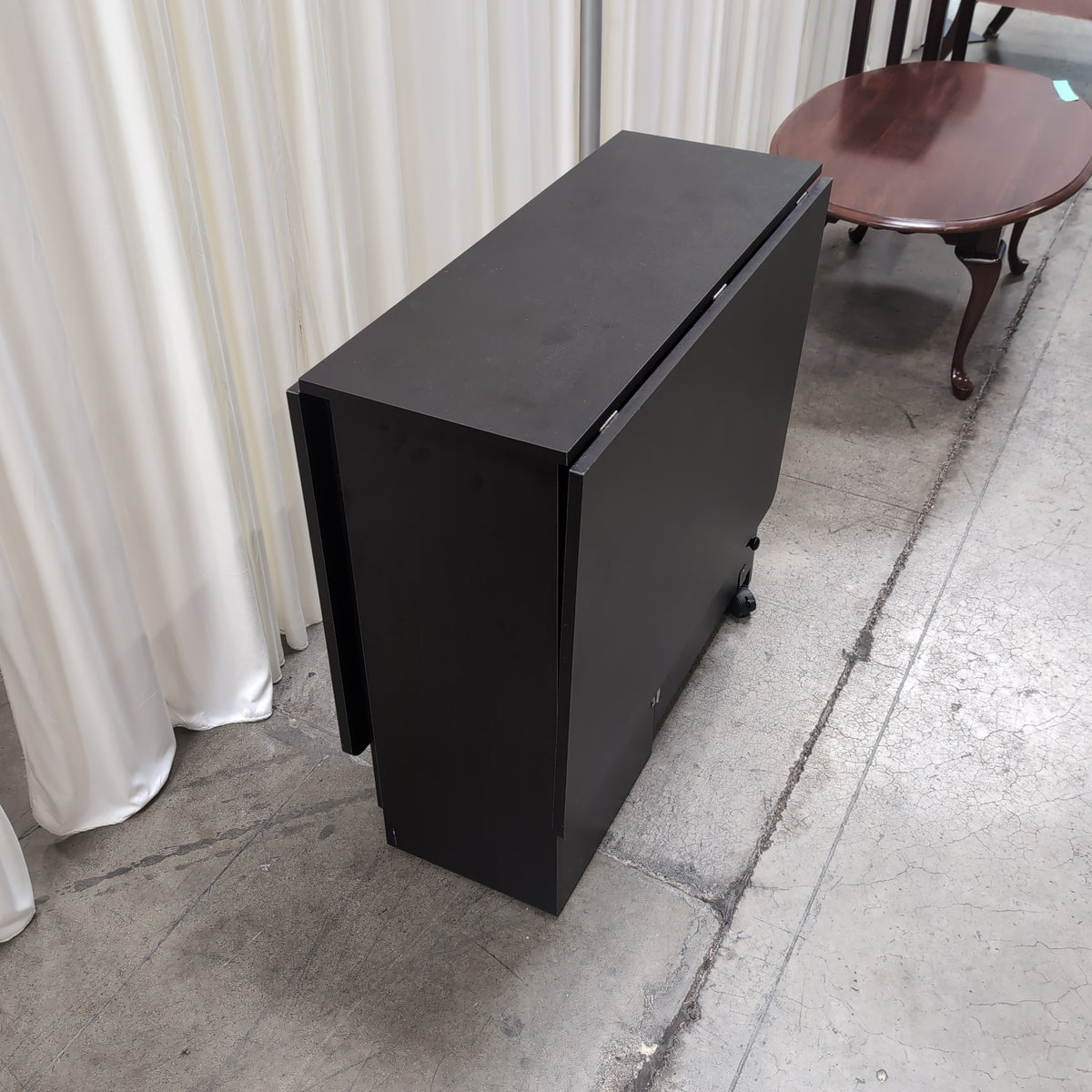 Black Utility Cabinet with Foldable Top