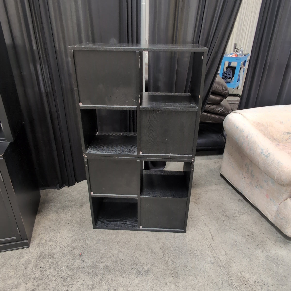 Black Finished Wood Composite Storage Cabinet with Drawers
