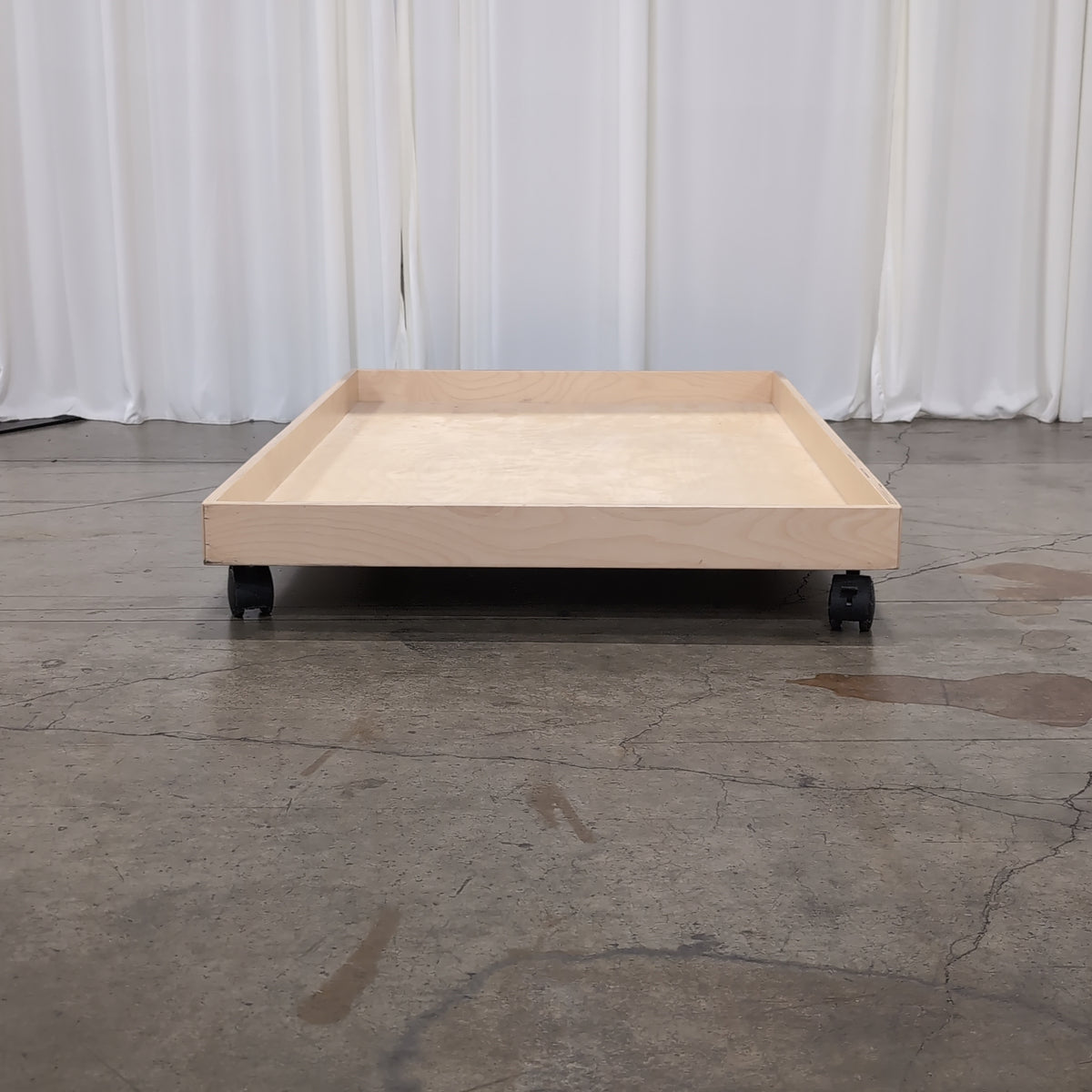 Light Wood Low Profile Platform Base